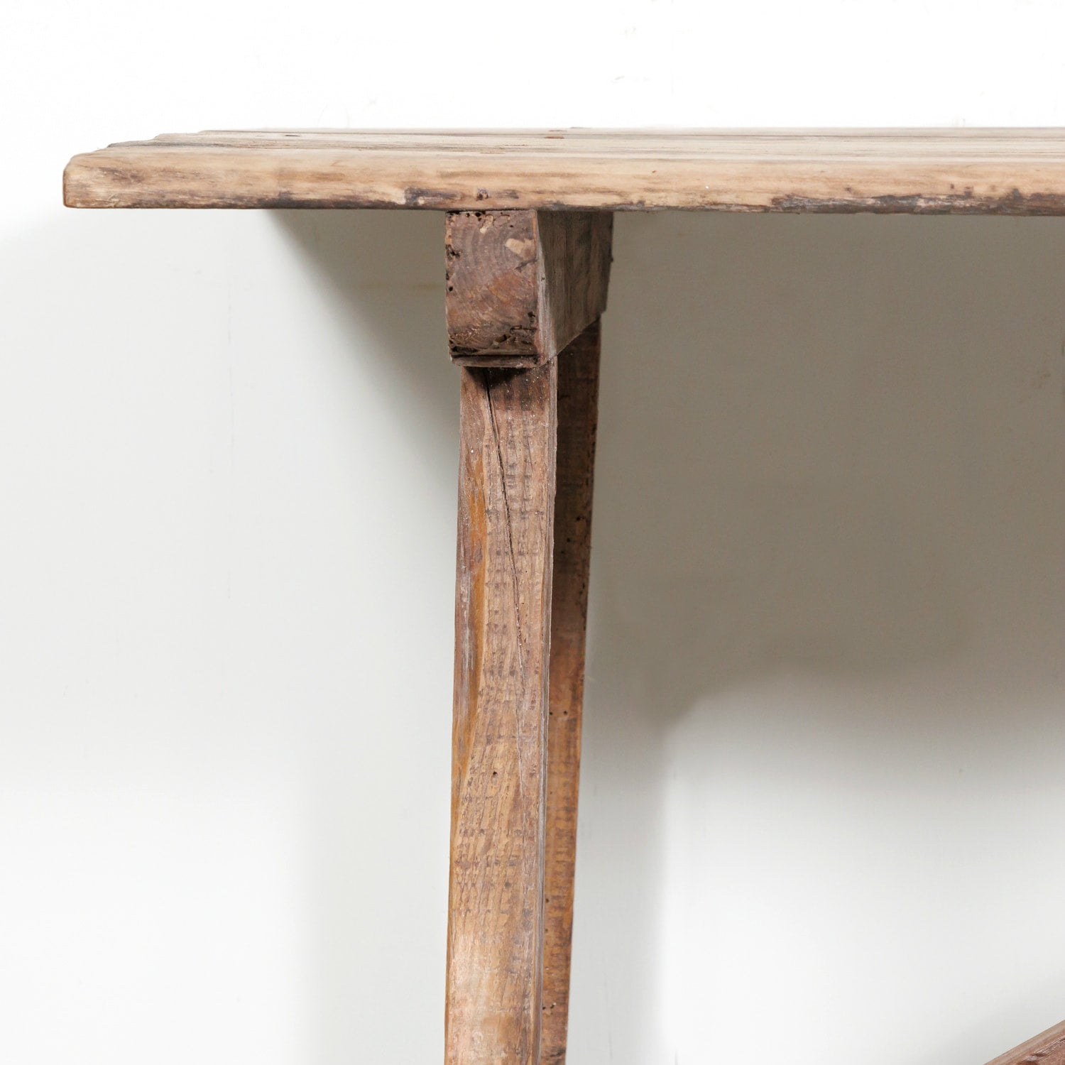 Early 19th Century Primitive Spanish Catalan Console or Trestle Dining Table