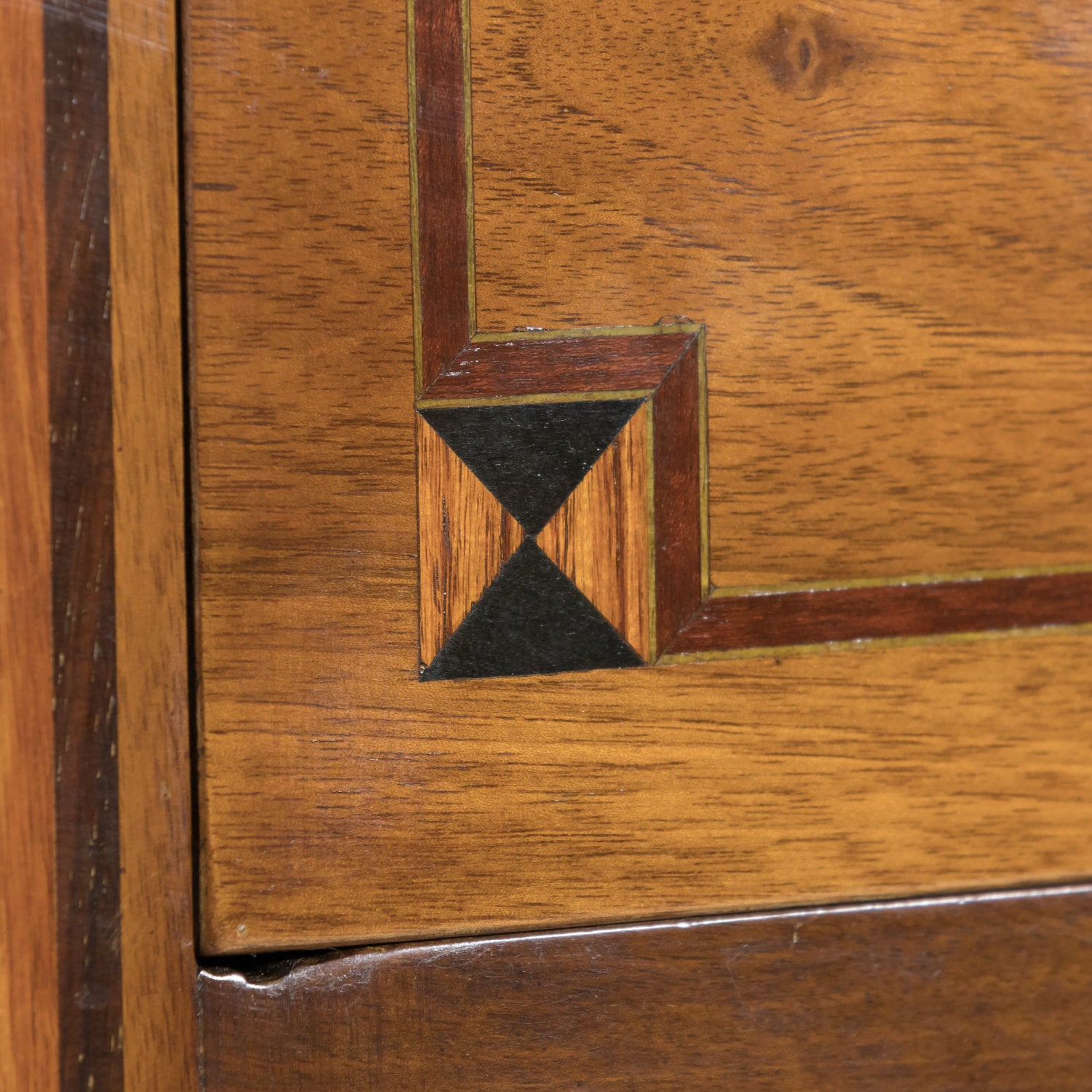 18th Century Period French Louis XVI Lyonnaise Walnut and Fruitwood Marquetry Commode