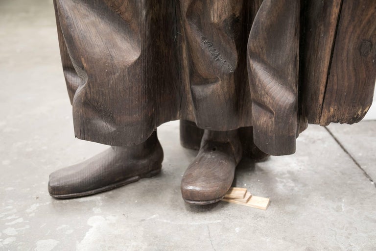 Rare 18th Century Life Size Carved Wood Statue of St. Joseph