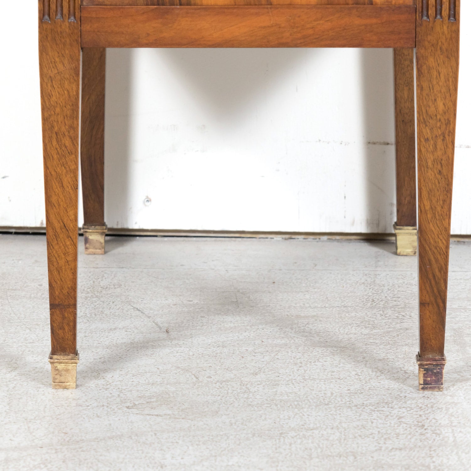 19th Century French Louis XVI Style Walnut and Burled Walnut Bookmatched Front Petite Commode