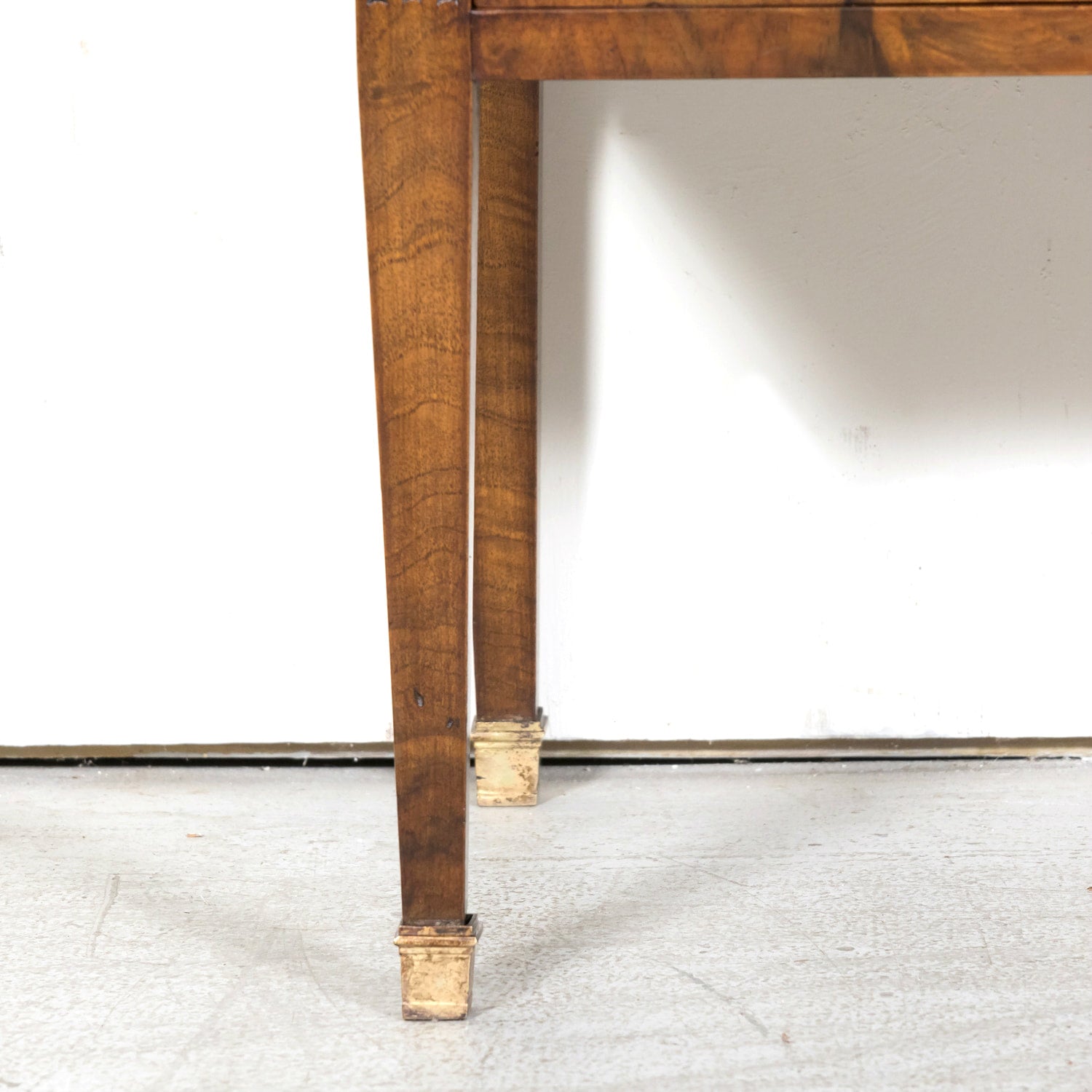 19th Century French Louis XVI Style Walnut and Burled Walnut Bookmatched Front Petite Commode