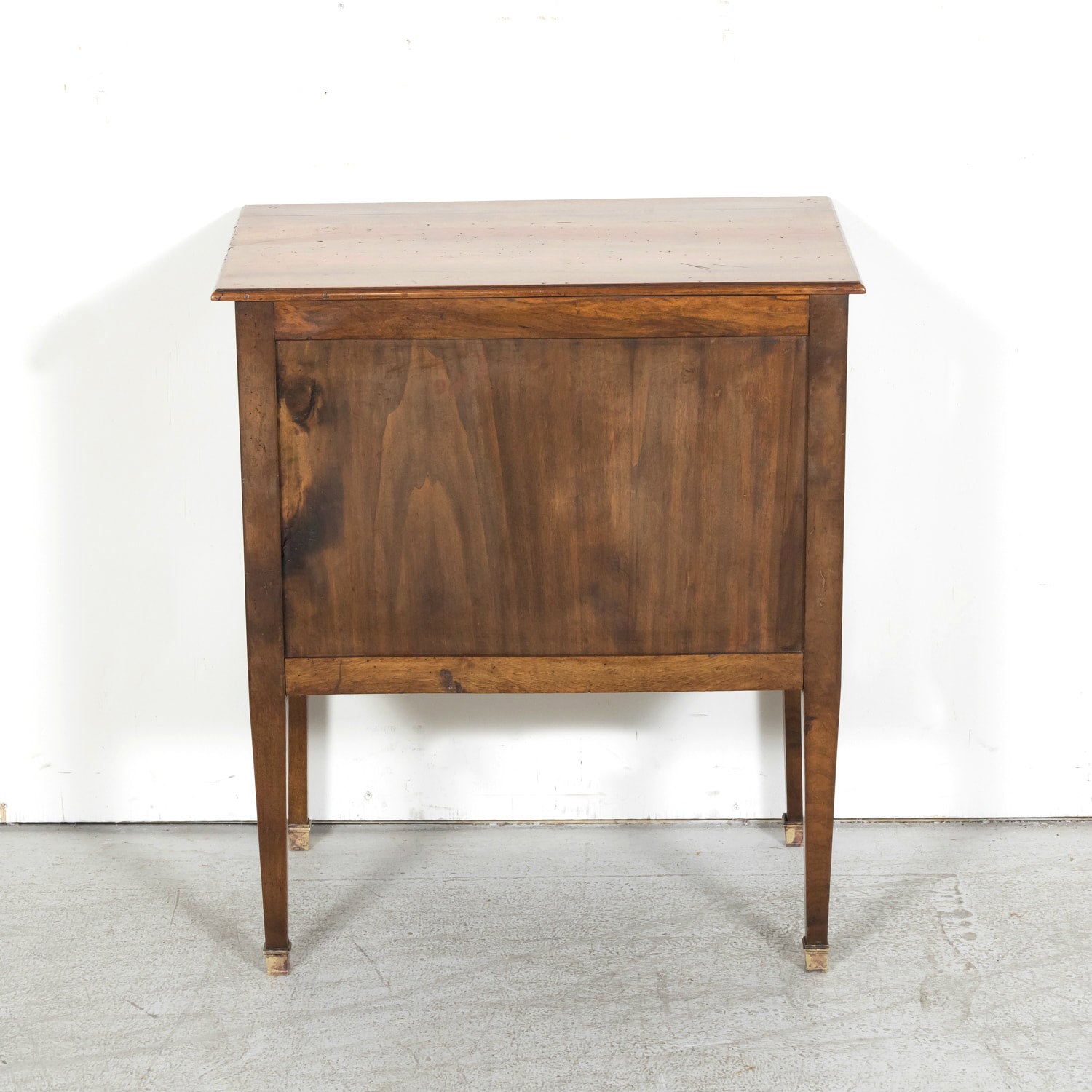 19th Century French Louis XVI Style Walnut and Burled Walnut Bookmatched Front Petite Commode