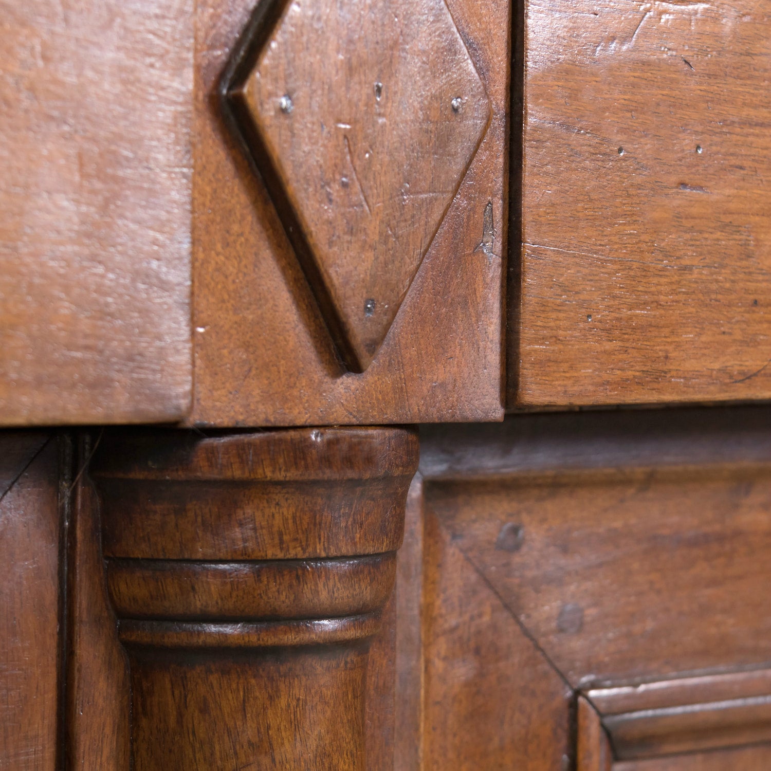 18th Century French Empire Period Solid Walnut Lyonnaise Enfilade Buffet