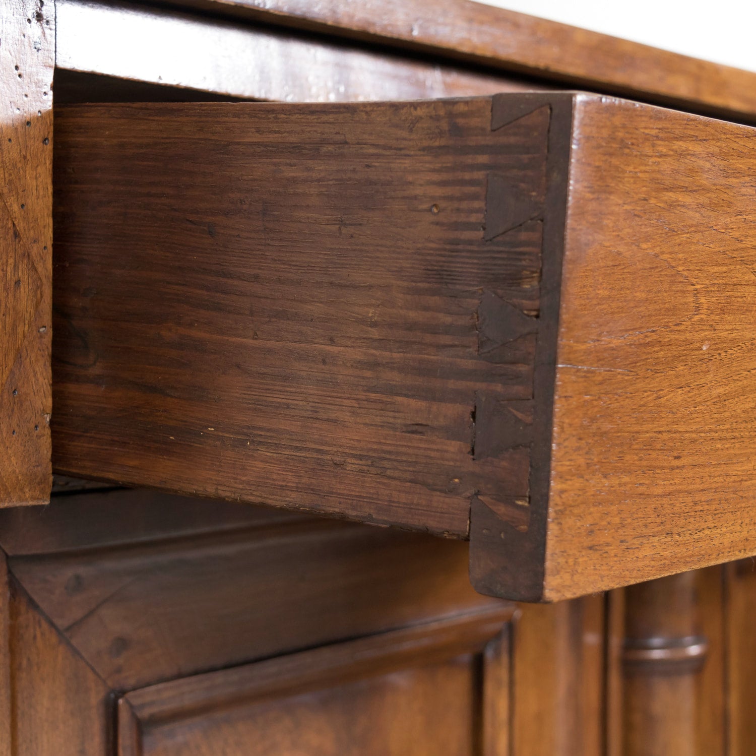 18th Century French Empire Period Solid Walnut Lyonnaise Enfilade Buffet