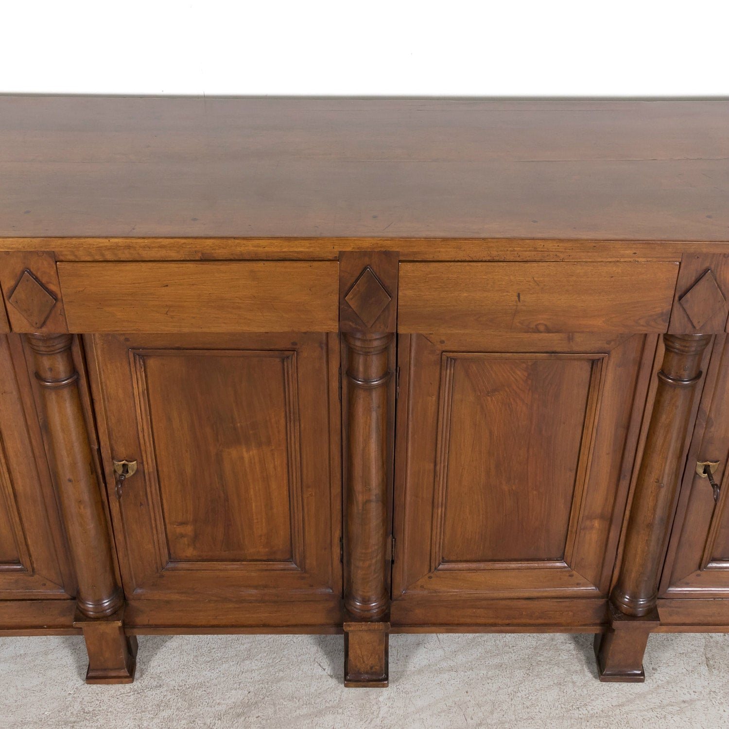 18th Century French Empire Period Solid Walnut Lyonnaise Enfilade Buffet
