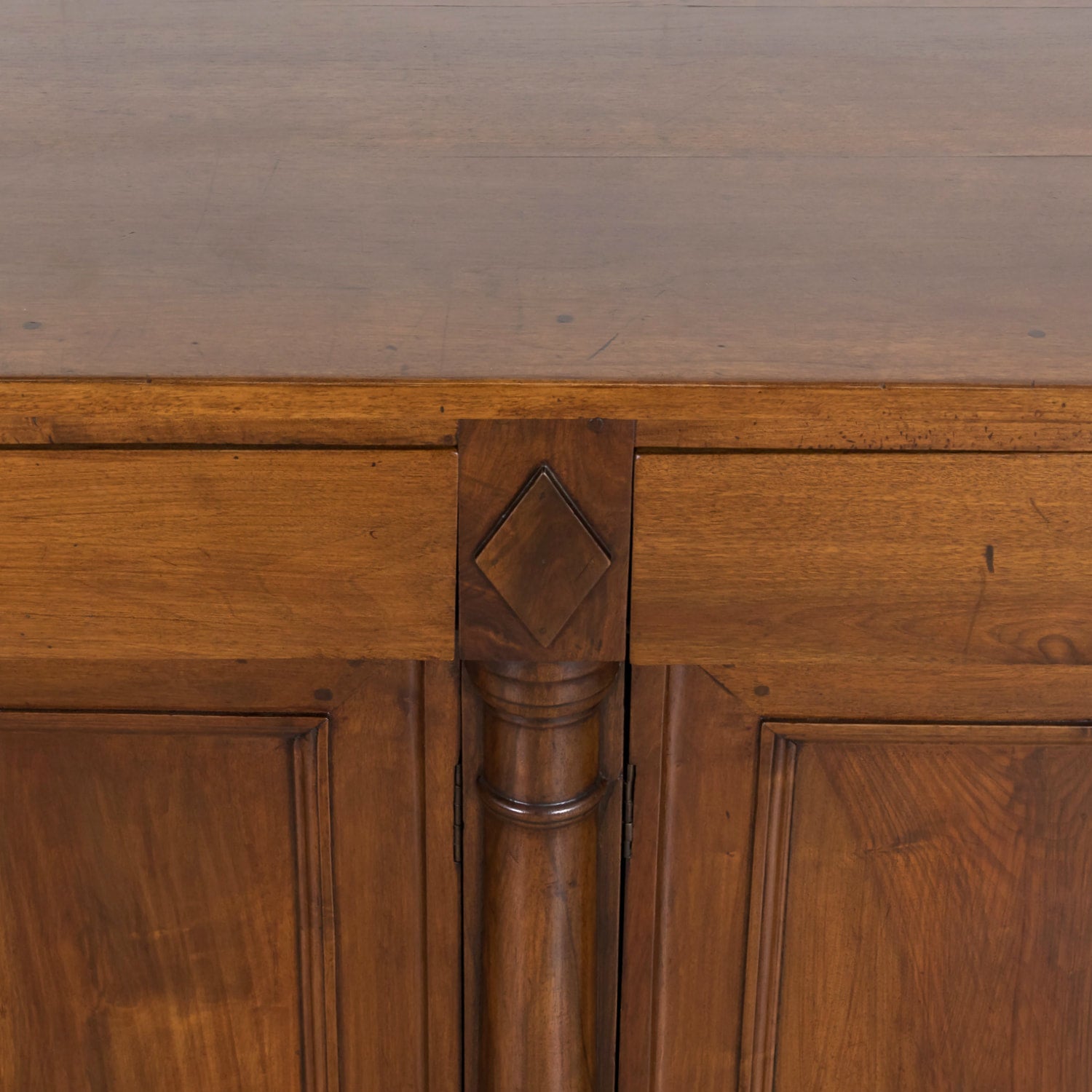 18th Century French Empire Period Solid Walnut Lyonnaise Enfilade Buffet