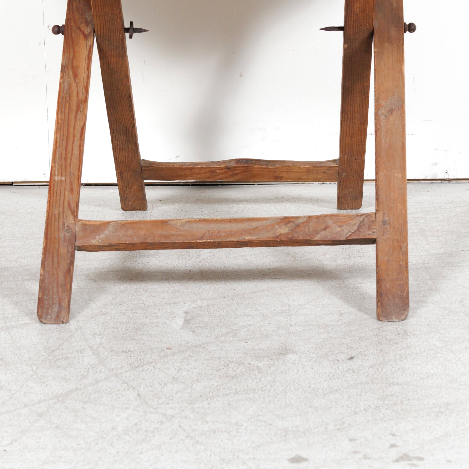 19th Century Rustic French Pine Campaign or Coach Folding Table