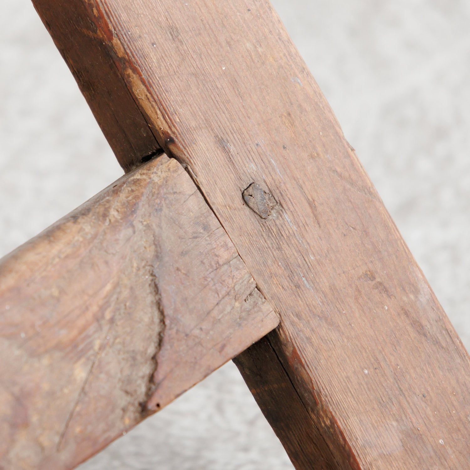 19th Century Rustic French Pine Campaign or Coach Folding Table
