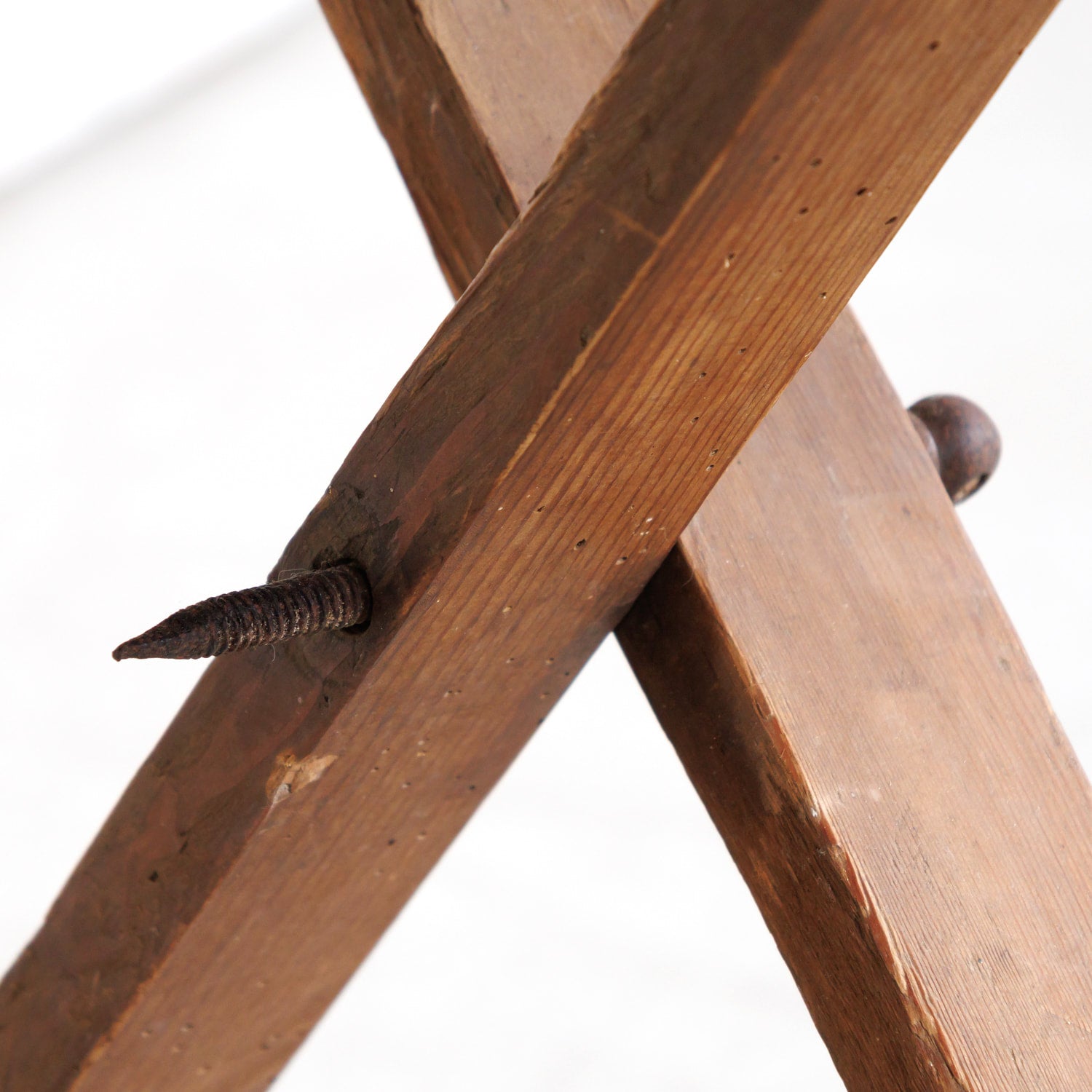 19th Century Rustic French Pine Campaign or Coach Folding Table