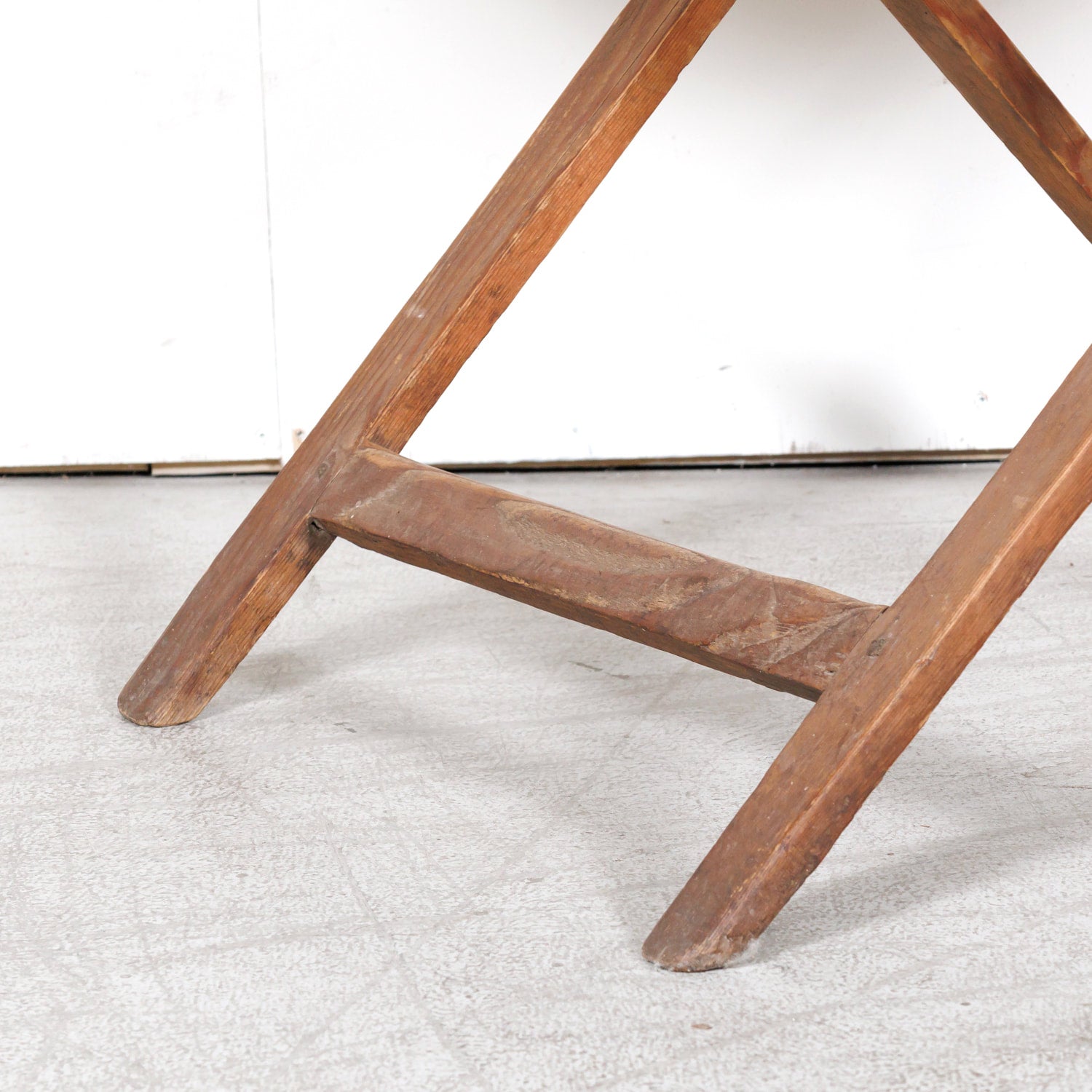 19th Century Rustic French Pine Campaign or Coach Folding Table