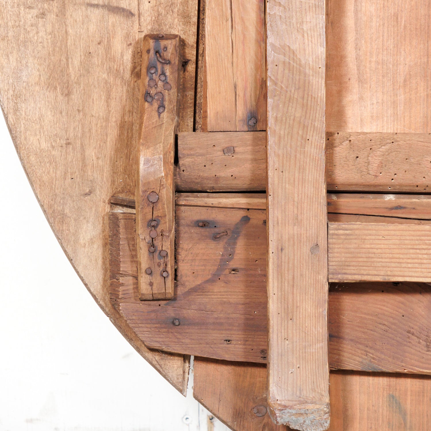 19th Century Rustic French Pine Campaign or Coach Folding Table