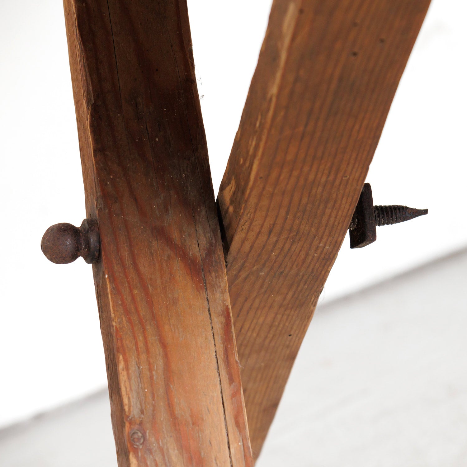 19th Century Rustic French Pine Campaign or Coach Folding Table