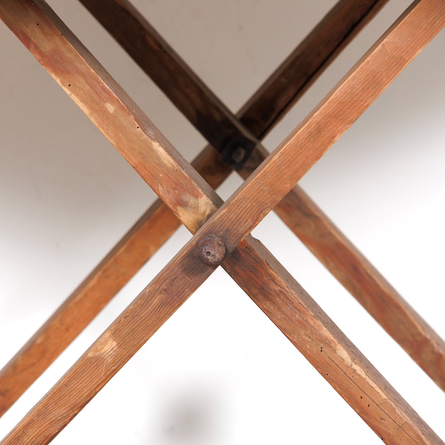 19th Century Rustic French Pine Campaign or Coach Folding Table