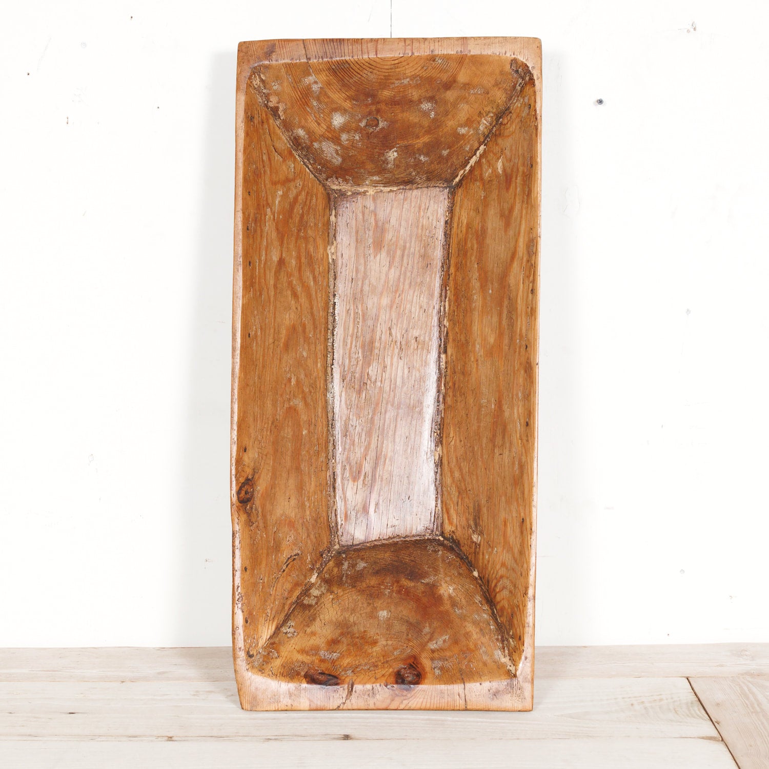 19th Century Rustic French Carved Wood Dough Bowl