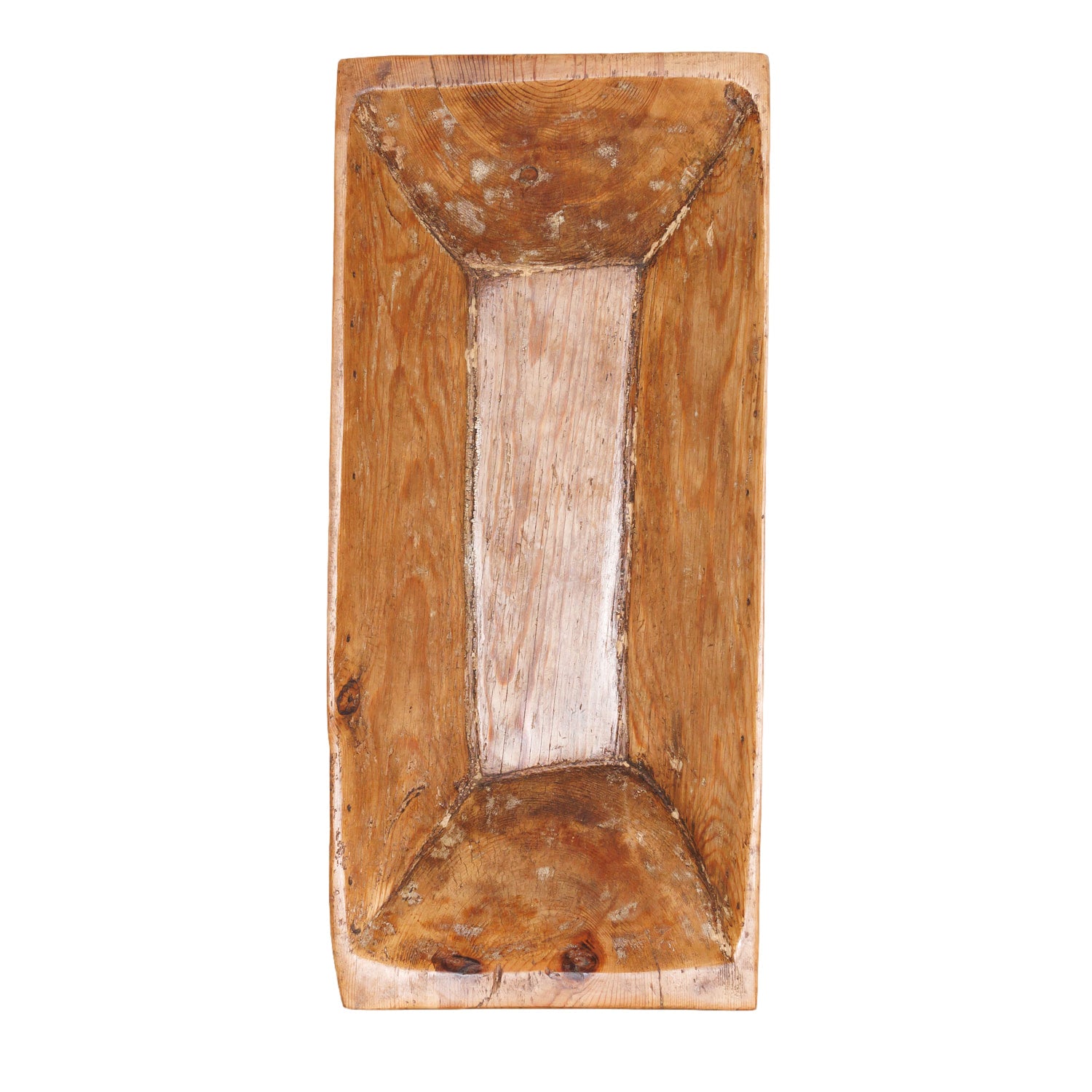 19th Century Rustic French Carved Wood Dough Bowl