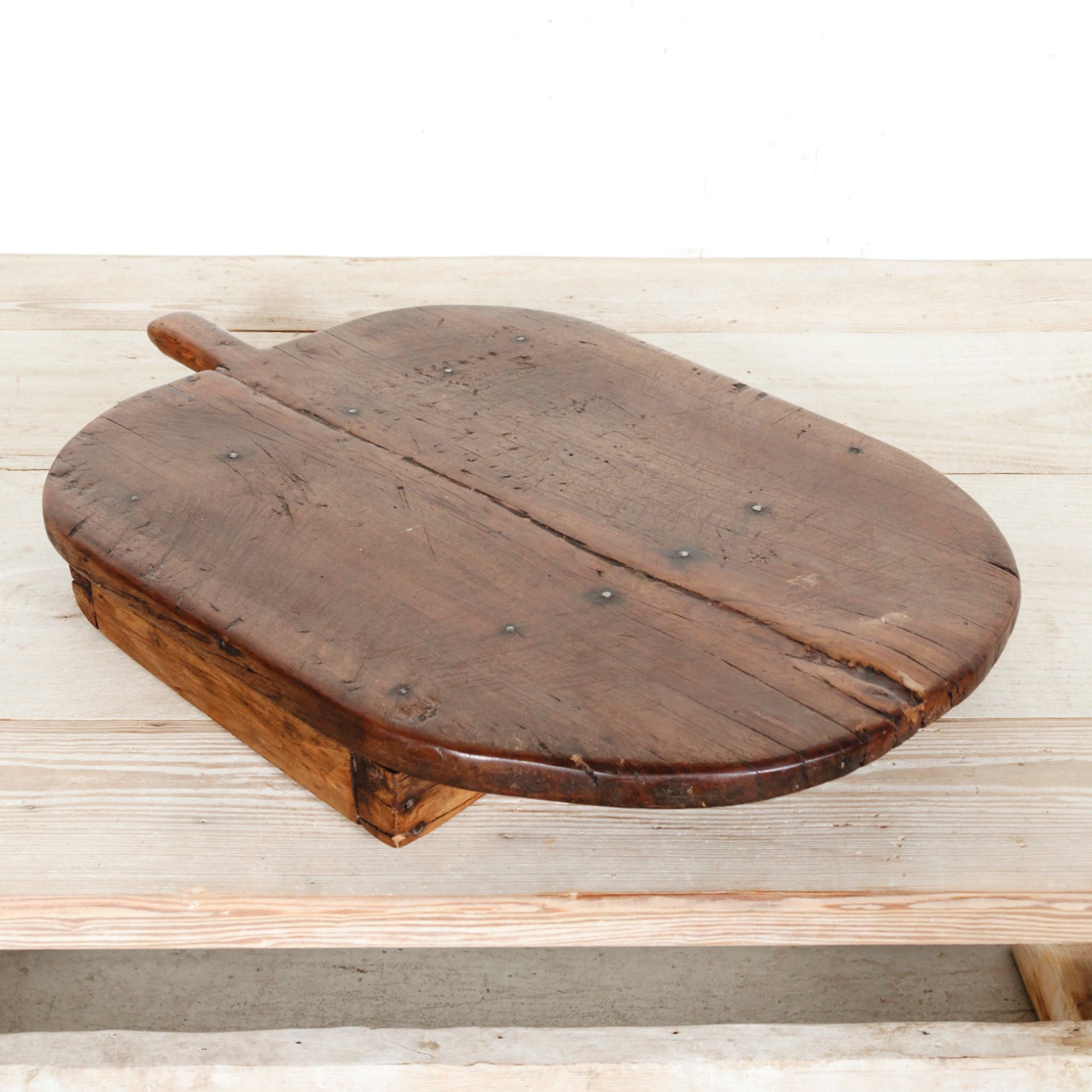 19th Century Antique French Footed Cutting Board or Chopping Board