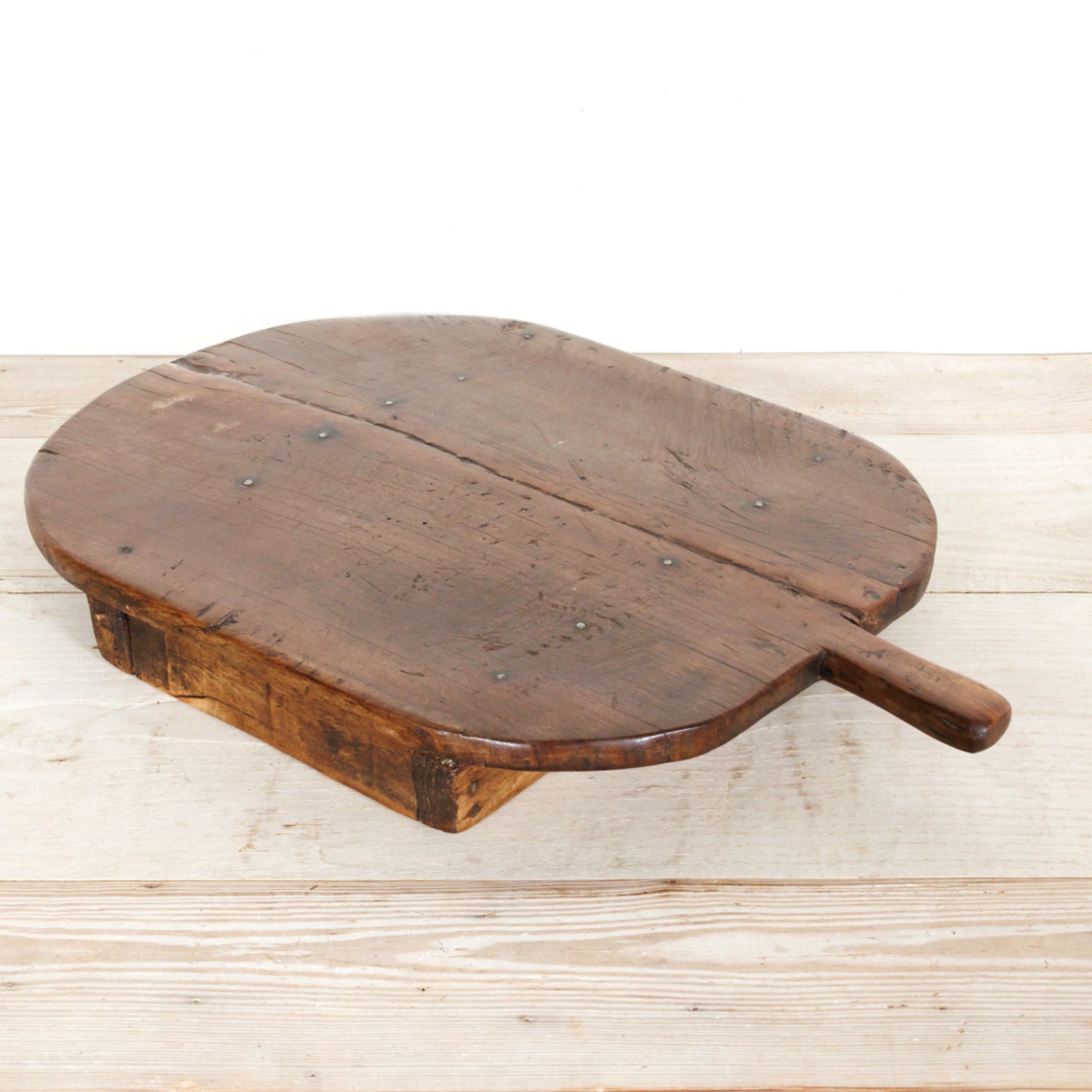 19th Century Antique French Footed Cutting Board or Chopping Board