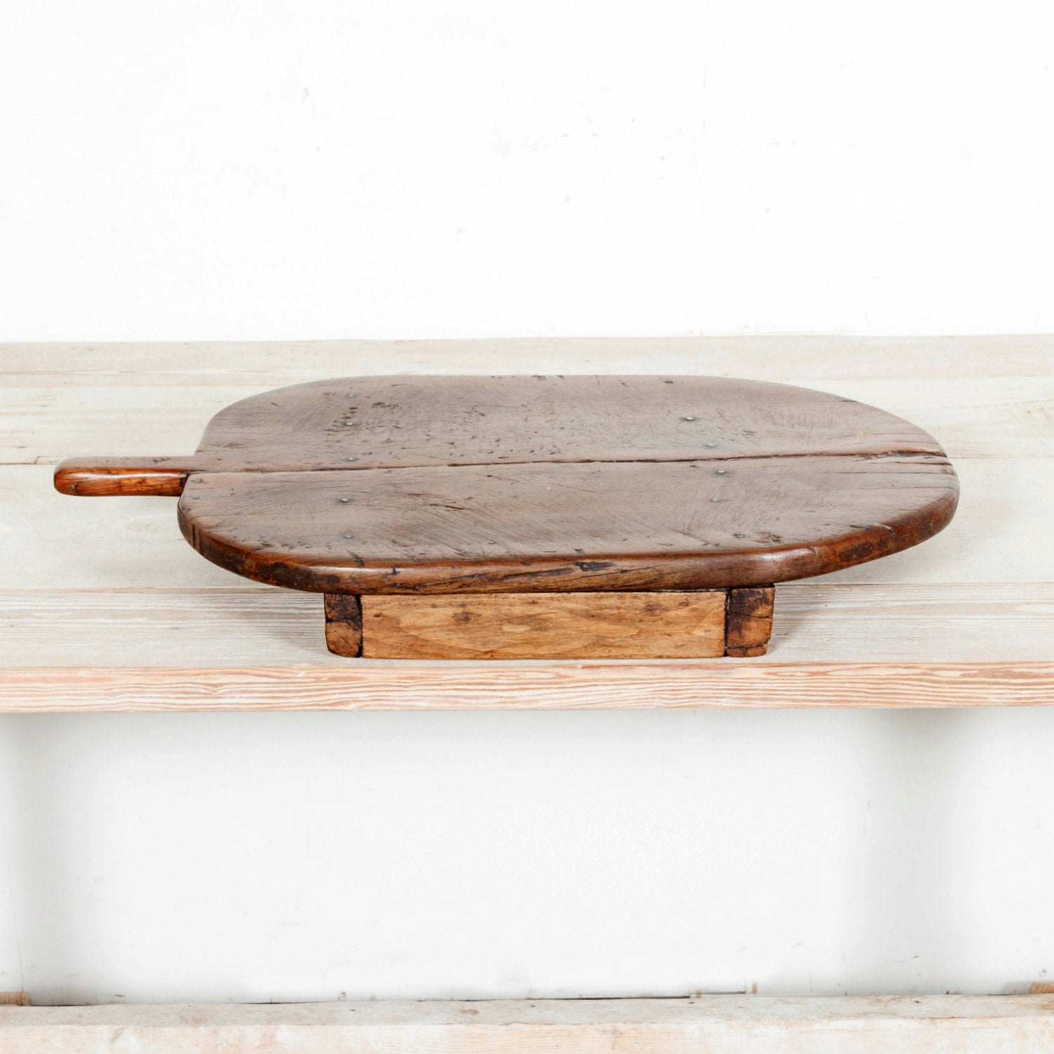 19th Century Antique French Footed Cutting Board or Chopping Board