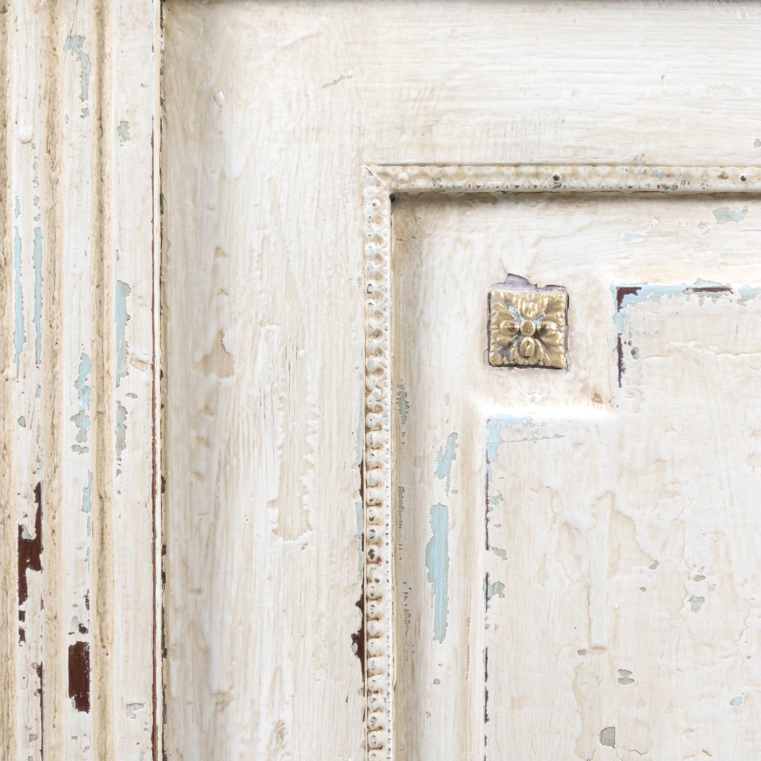 Antique French Painted Louis XVI Style Demilune Enfilade Buffet with Marble Top