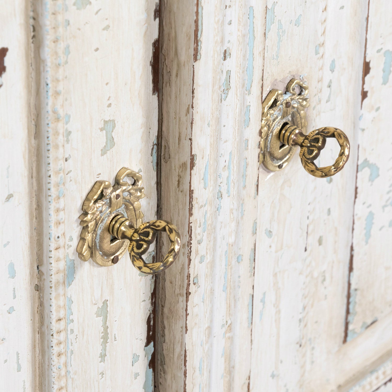 Antique French Painted Louis XVI Style Demilune Enfilade Buffet with Marble Top