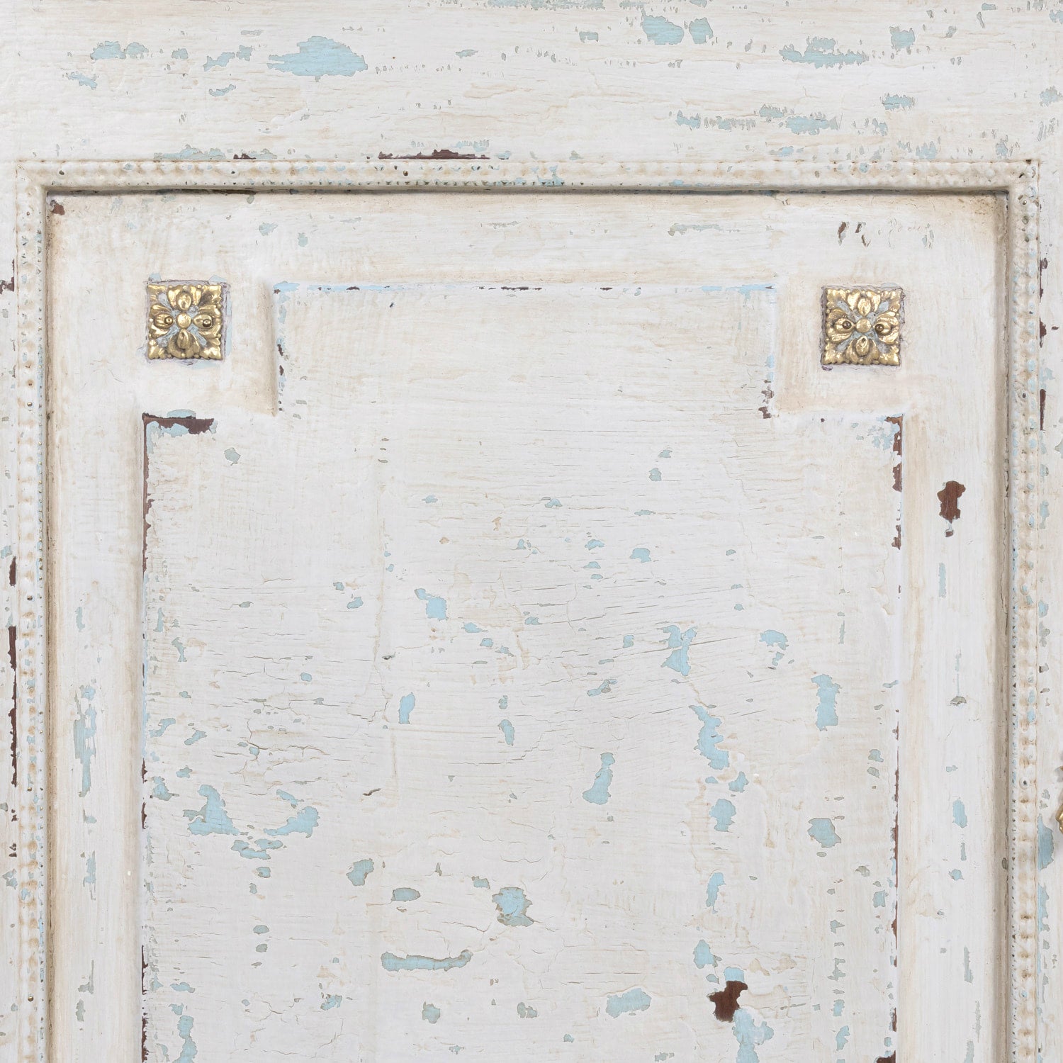 Antique French Painted Louis XVI Style Demilune Enfilade Buffet with Marble Top