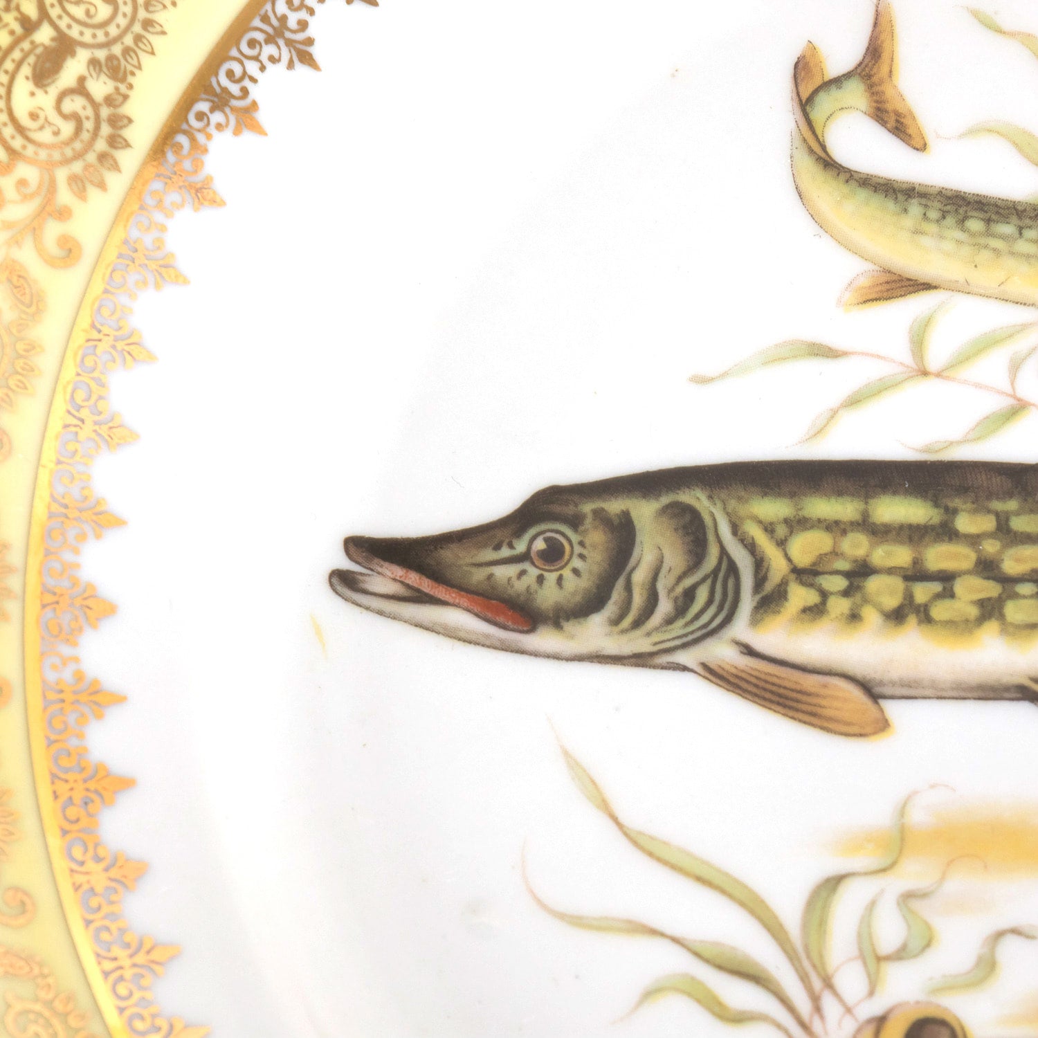 French Limoges Porcelain Fish Service by Chatelaud