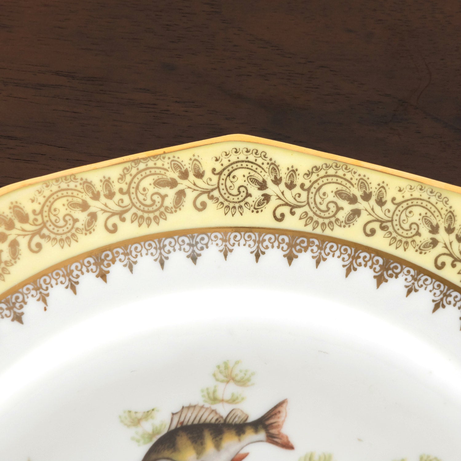 French Limoges Porcelain Fish Service by Chatelaud