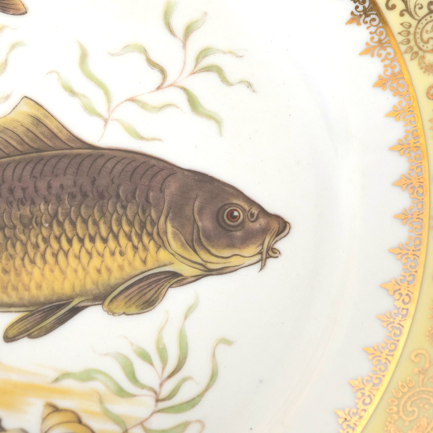French Limoges Porcelain Fish Service by Chatelaud