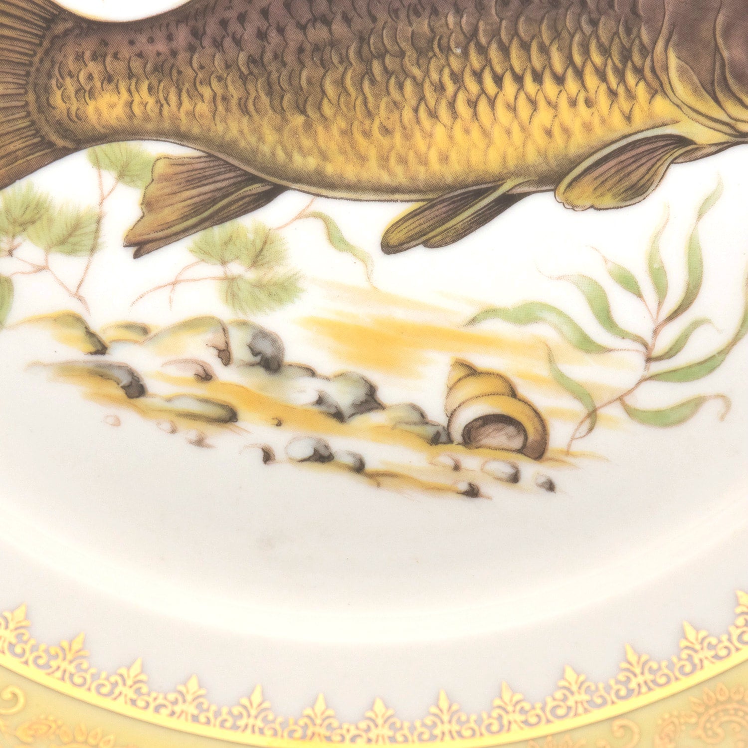 French Limoges Porcelain Fish Service by Chatelaud