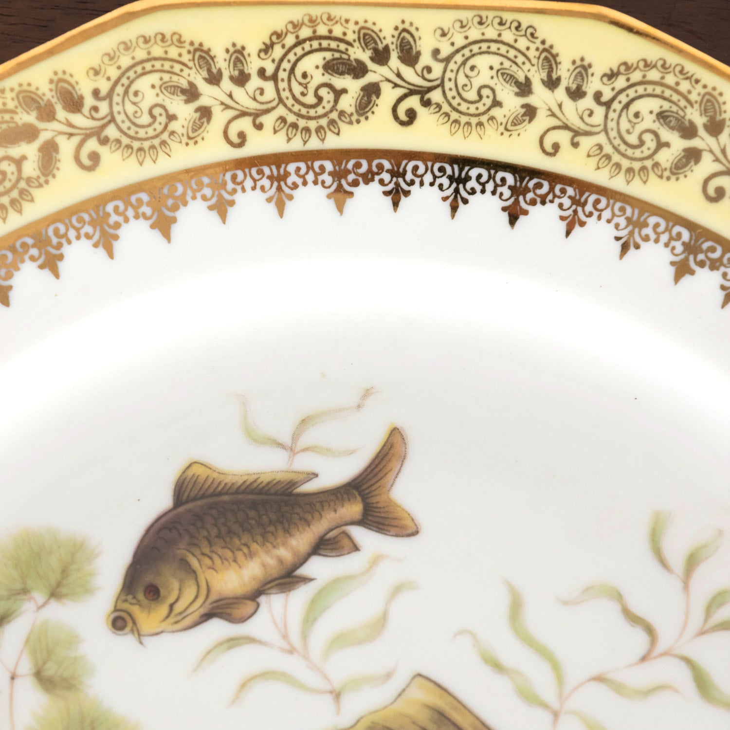 French Limoges Porcelain Fish Service by Chatelaud