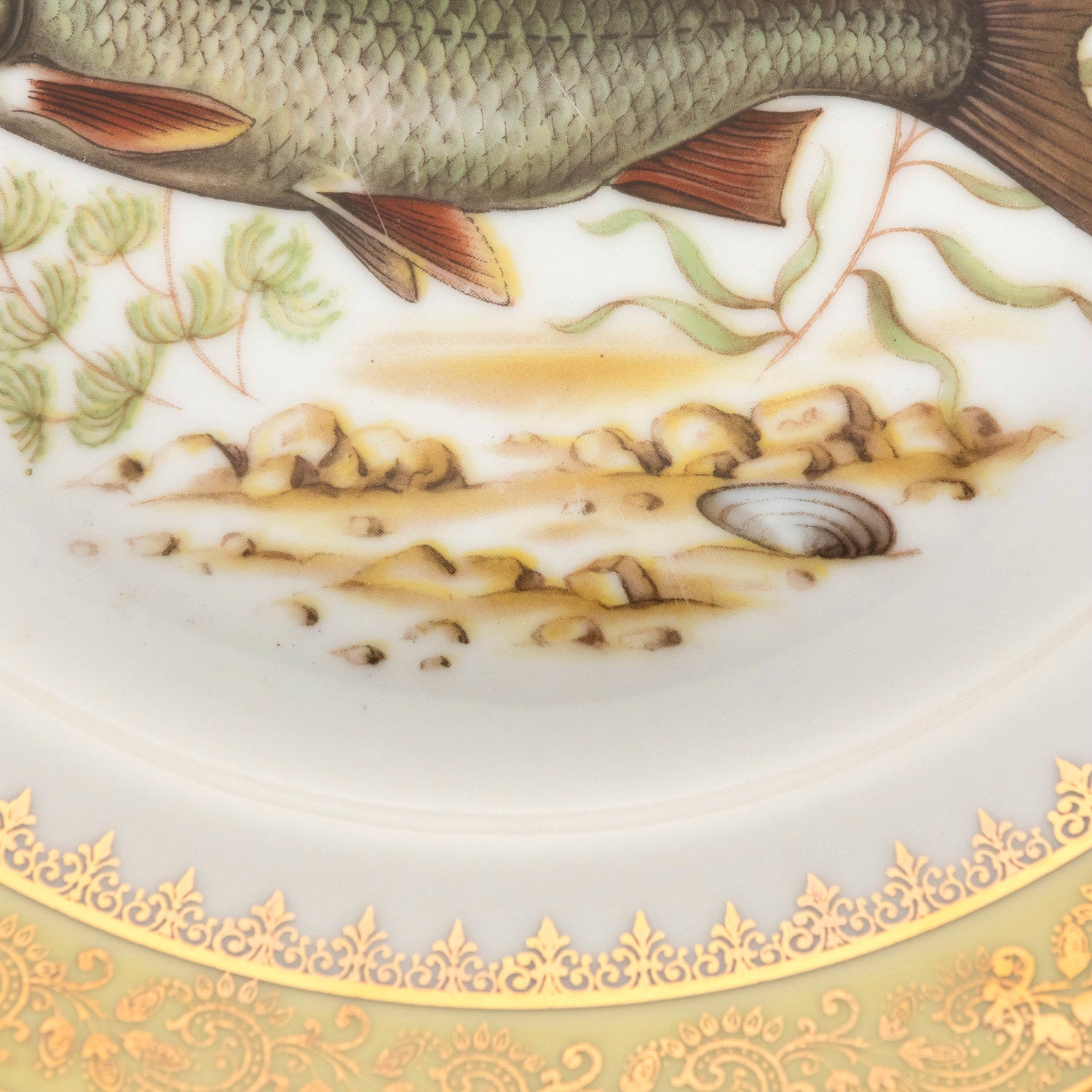 French Limoges Porcelain Fish Service by Chatelaud
