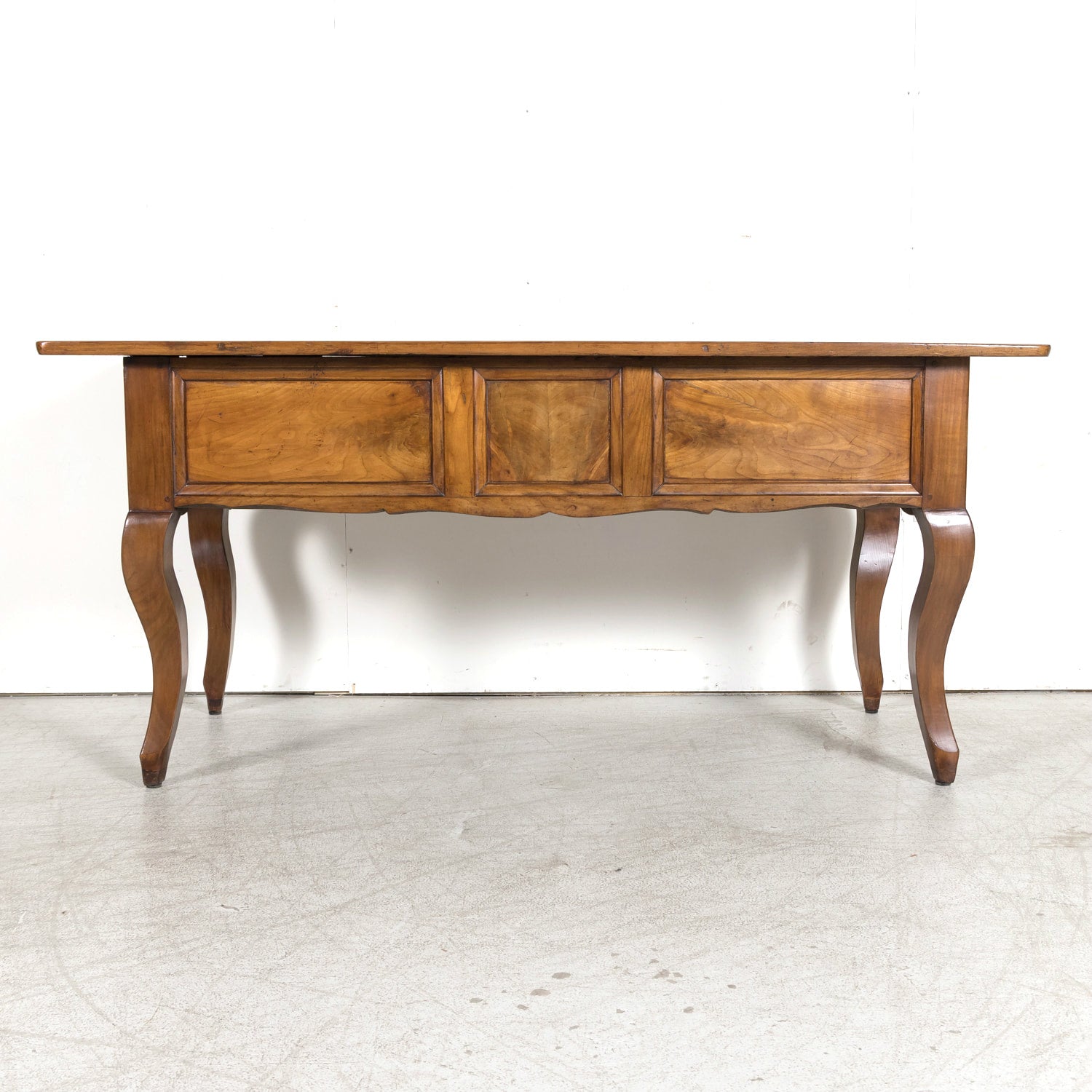 19th Century French Provincial Louis XV Style Cherry Bureau Plat or Writing Desk