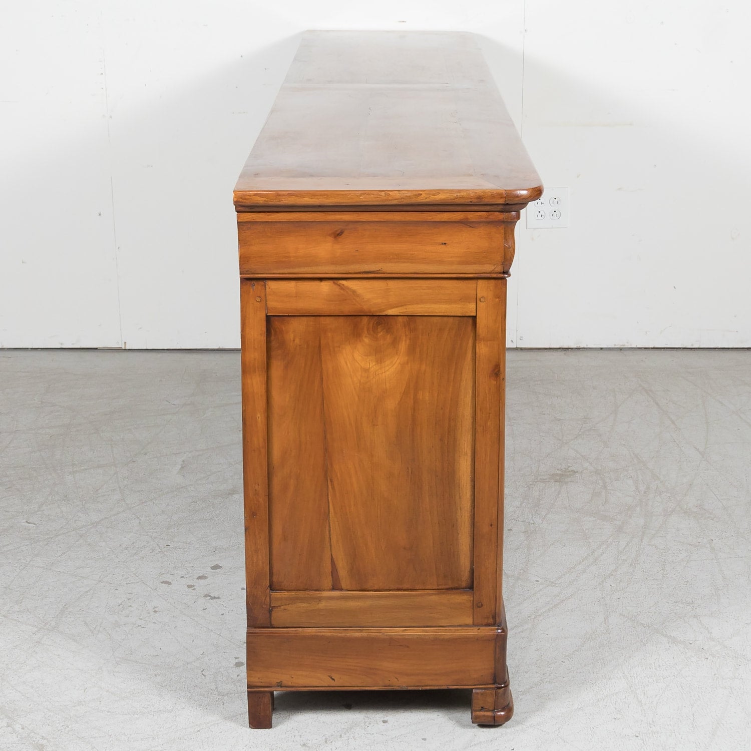 Impressive 19th Century French Louis Philippe Period Four-Door Cherry Wood Enfilade Buffet