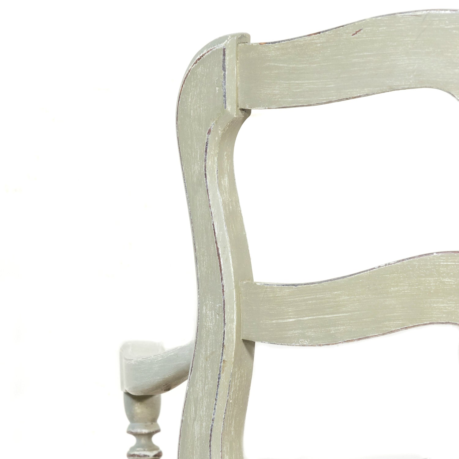 Antique French Provençal Louis XV Style Painted Settee or Radassier with Rush Seat