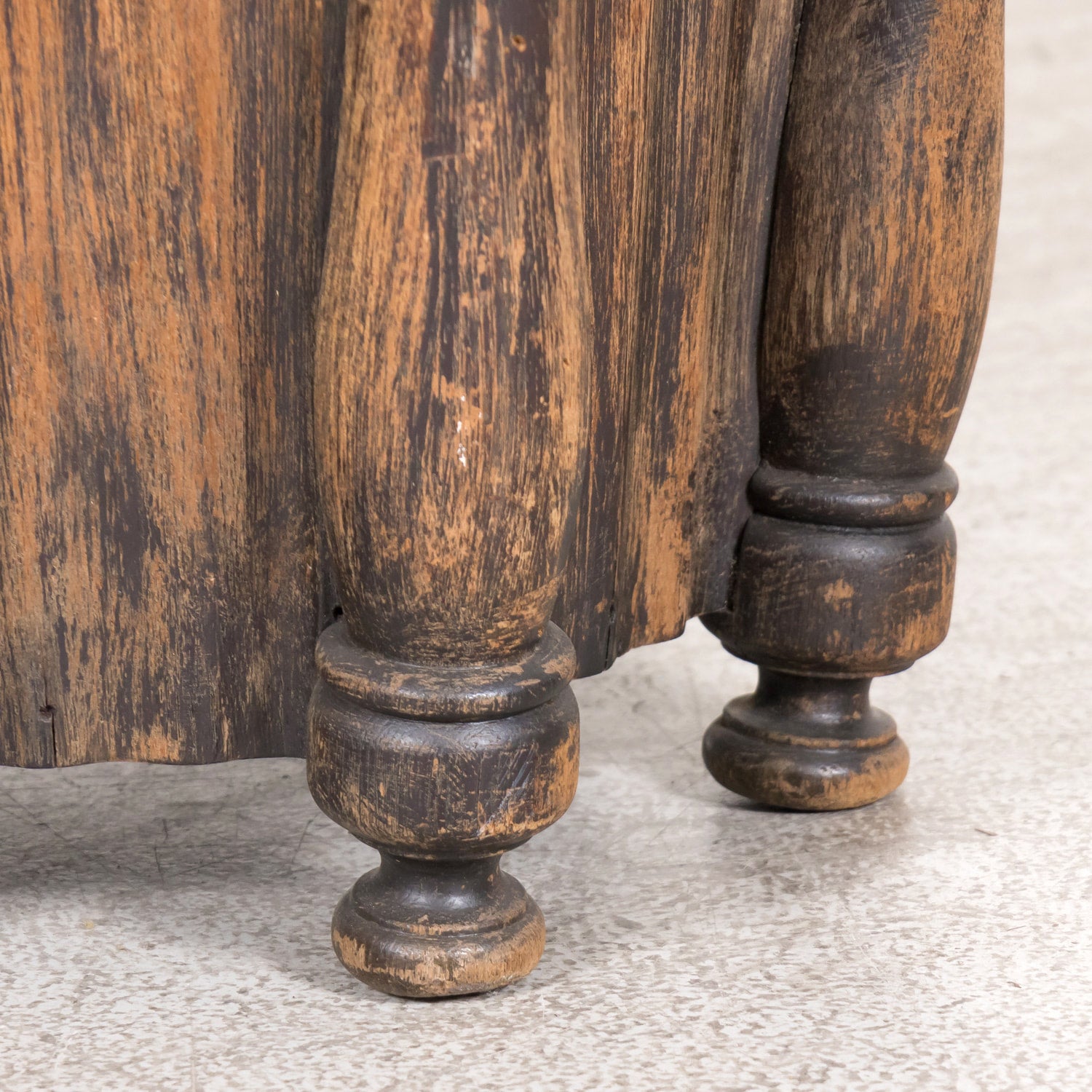 Pair of Antique French Carved Oak Hexagonal Planters or Jardinieres