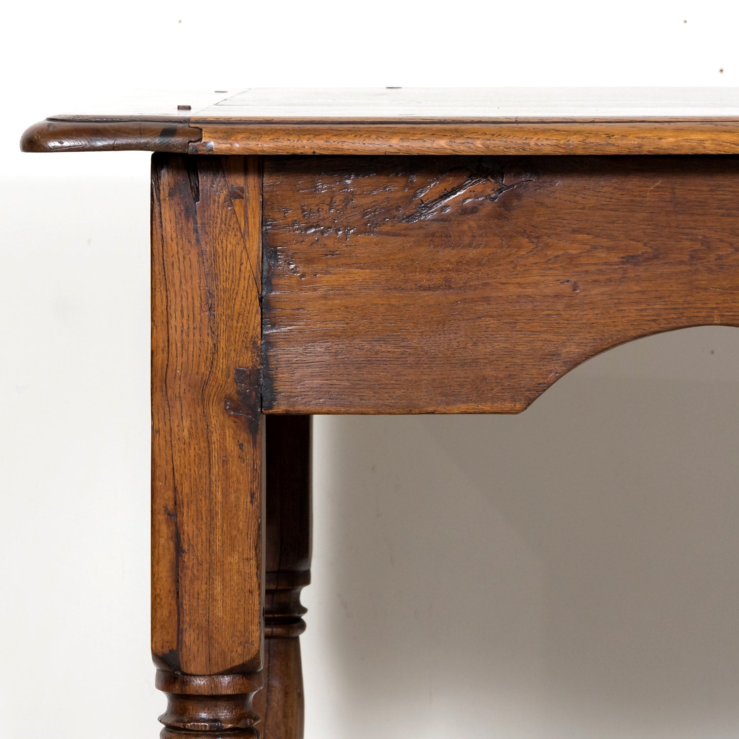Mid-19th Century French Provincial Carved Oak Louis Philippe Period Console or Library Table