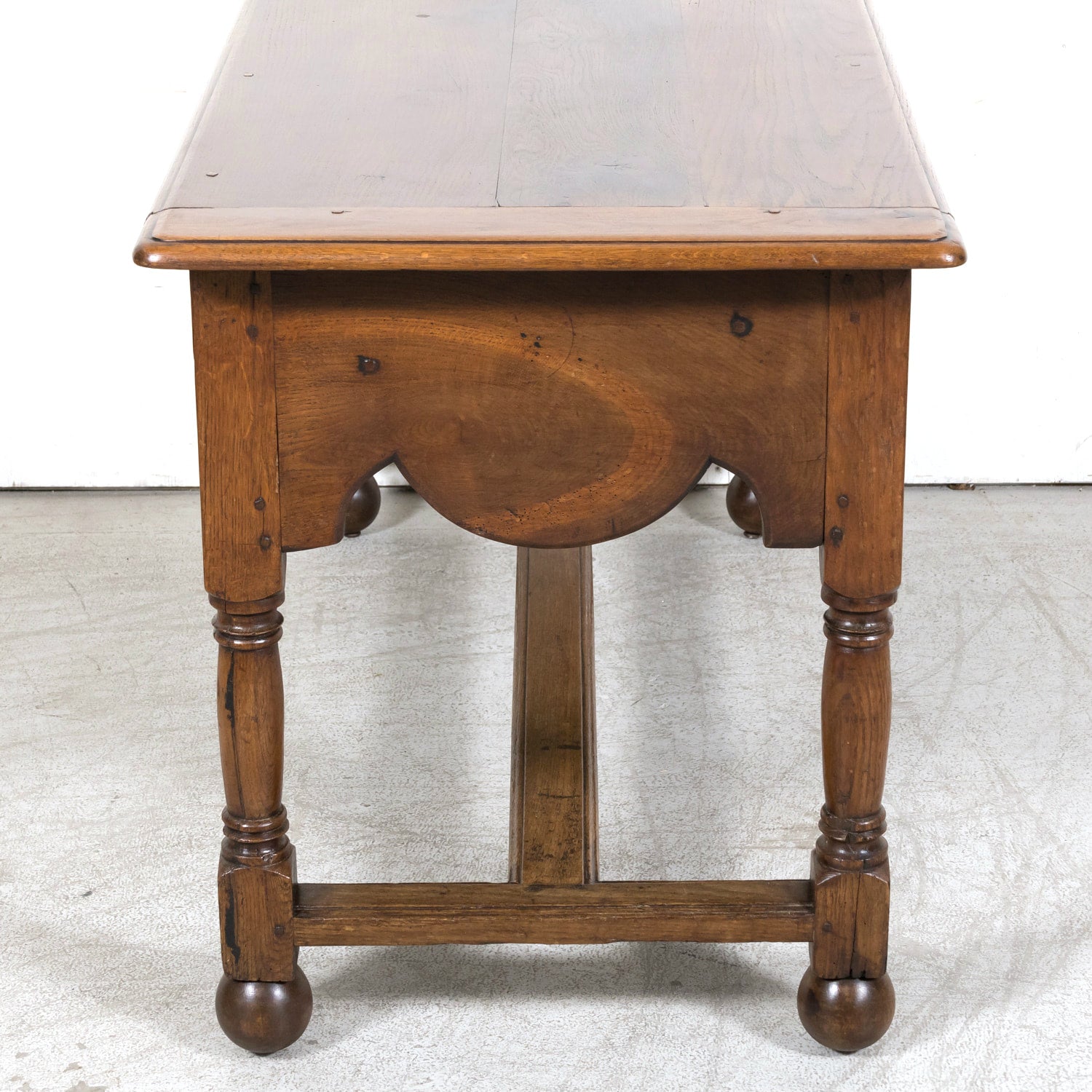 Mid-19th Century French Provincial Carved Oak Louis Philippe Period Console or Library Table