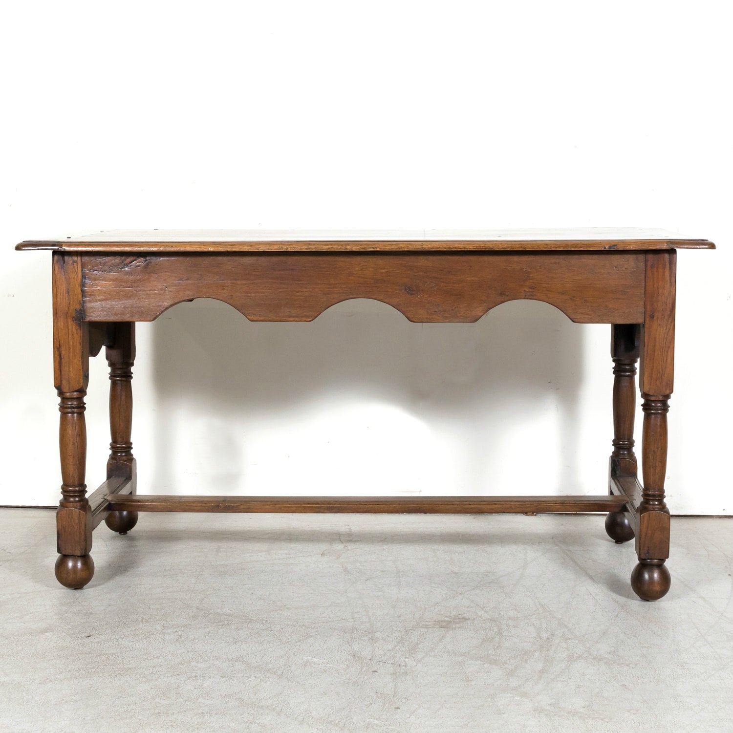 Mid-19th Century French Provincial Carved Oak Louis Philippe Period Console or Library Table