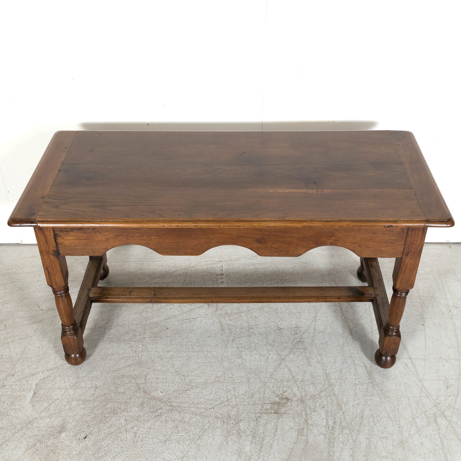 Mid-19th Century French Provincial Carved Oak Louis Philippe Period Console or Library Table