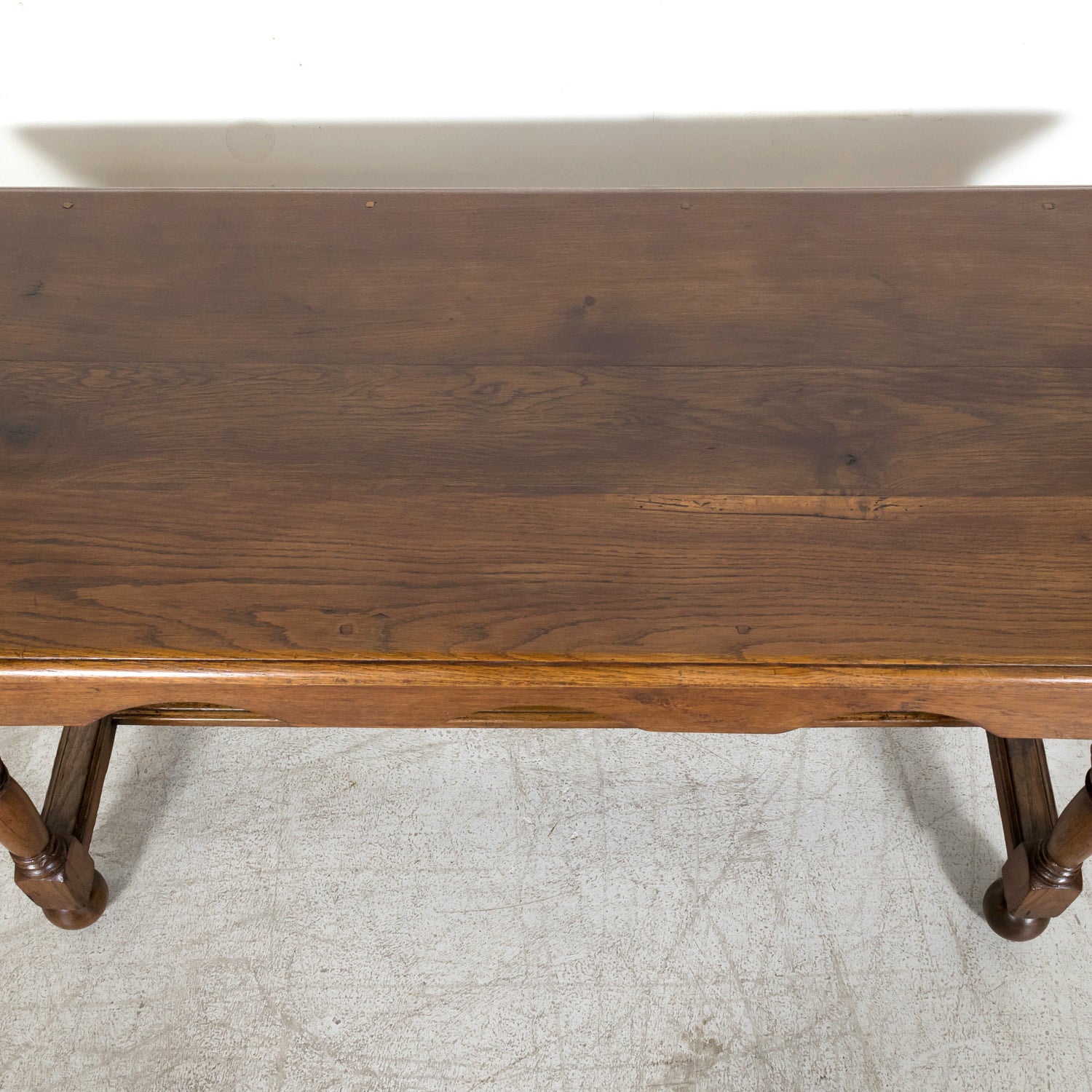 Mid-19th Century French Provincial Carved Oak Louis Philippe Period Console or Library Table