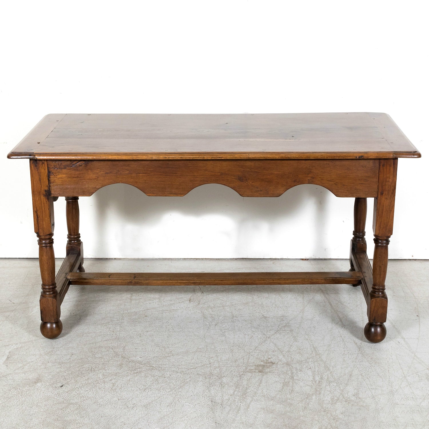 Mid-19th Century French Provincial Carved Oak Louis Philippe Period Console or Library Table