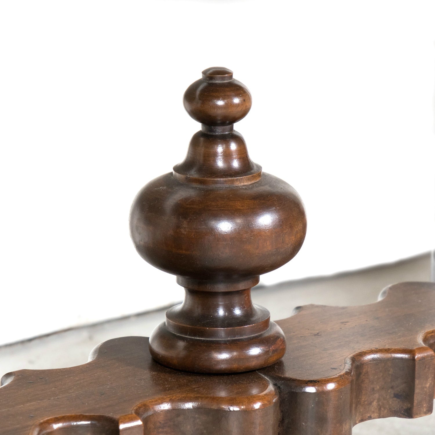 19th Century French Louis XIII Style Walnut Barley Twist Console Table