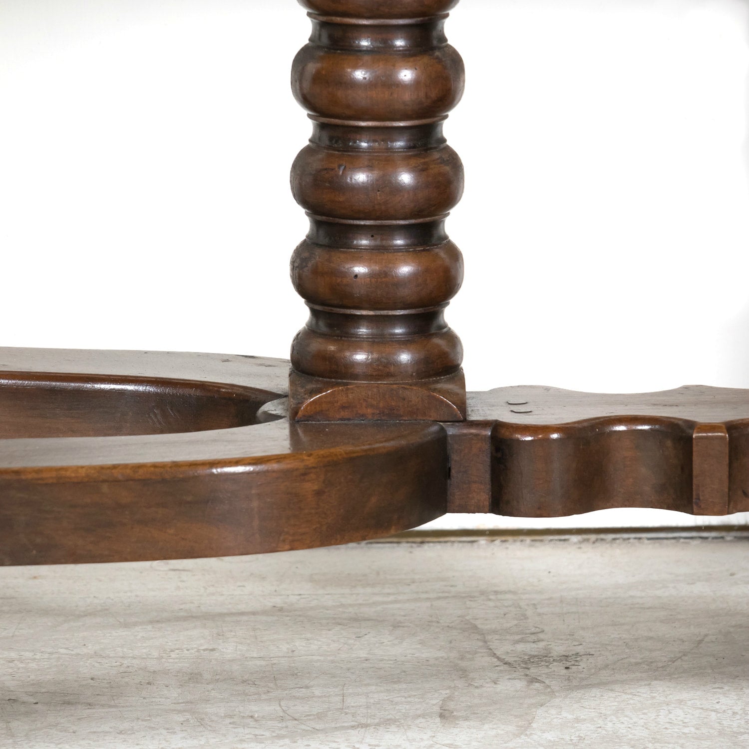 19th Century French Louis XIII Style Walnut Barley Twist Console Table