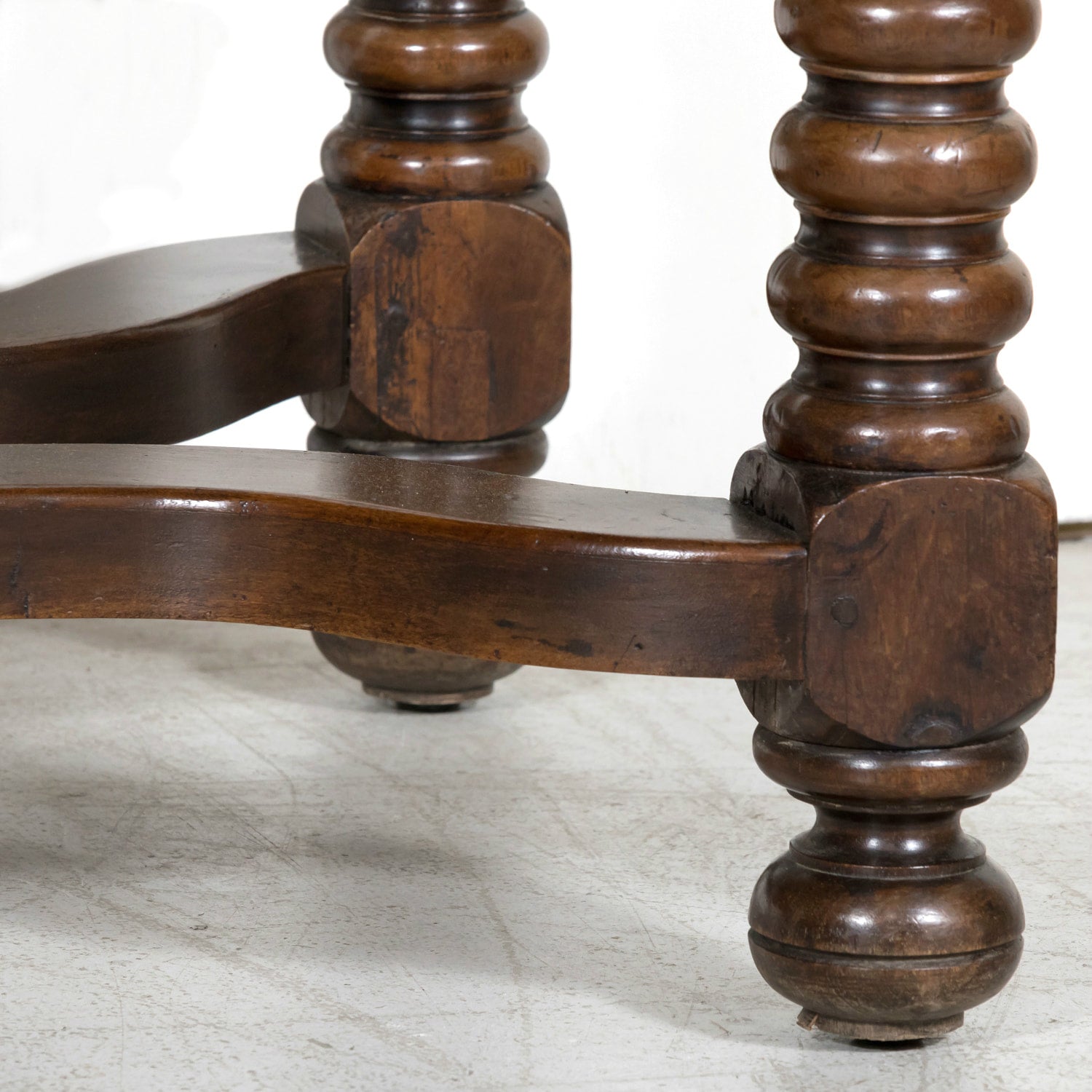 19th Century French Louis XIII Style Walnut Barley Twist Console Table