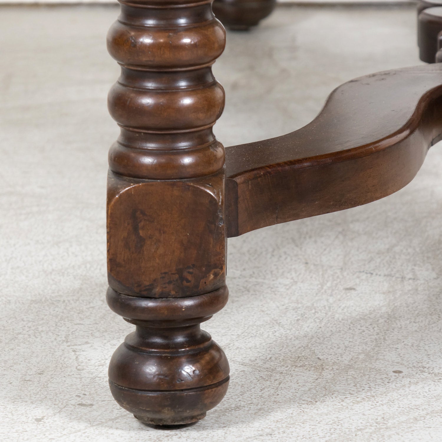 19th Century French Louis XIII Style Walnut Barley Twist Console Table