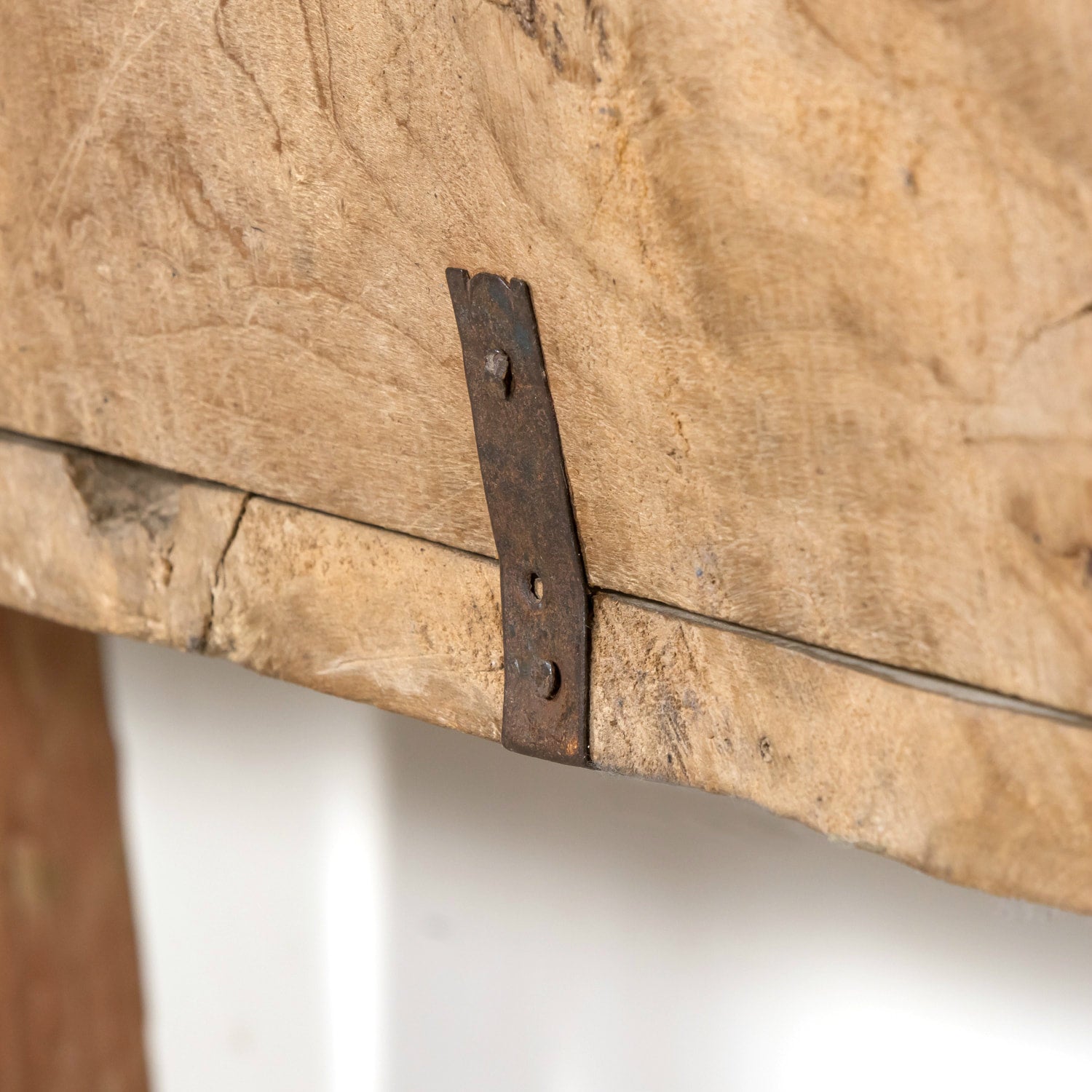 Large 18th Century Primitive Spanish Catalan Pine Bench