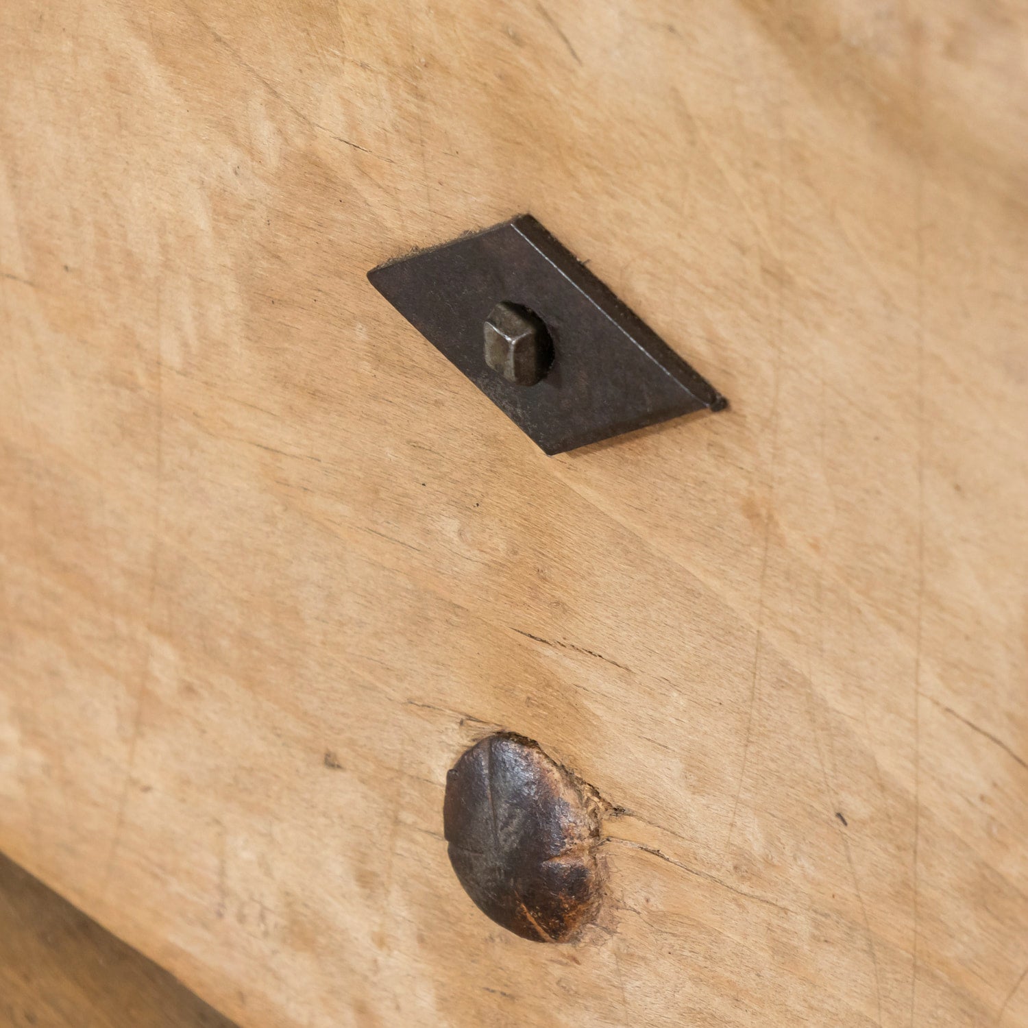 Large 18th Century Primitive Spanish Catalan Pine Bench