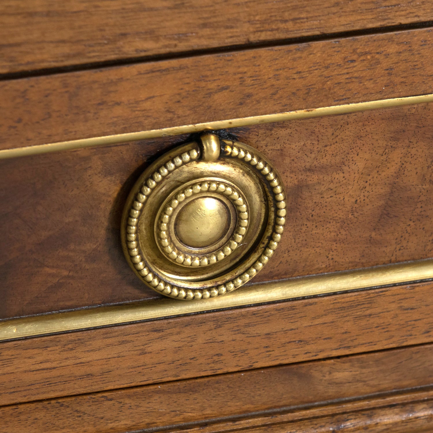 Antique French 20th Century Louis XVI Style Walnut Enfilade Buffet with Gray Marble Top