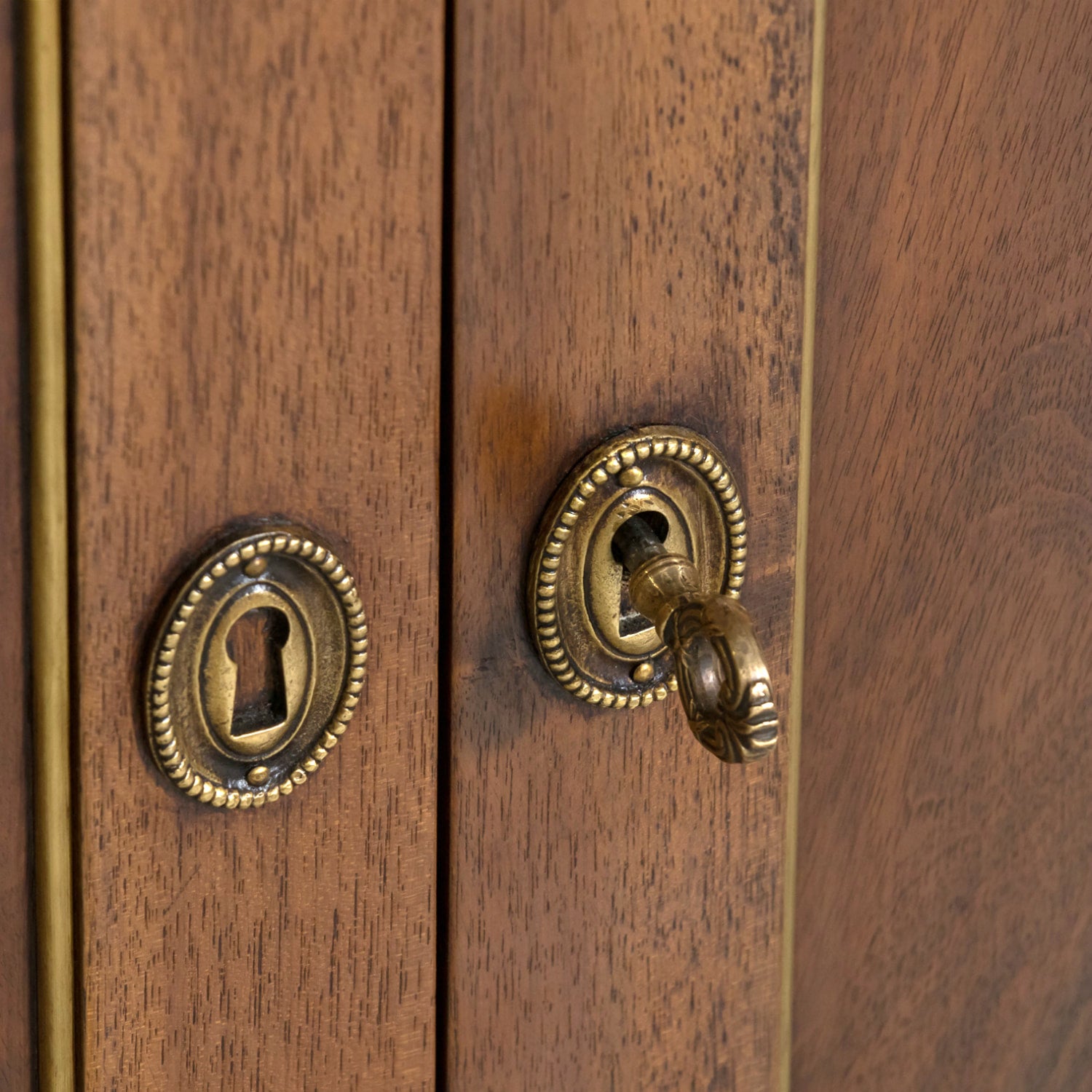 Antique French 20th Century Louis XVI Style Walnut Enfilade Buffet with Gray Marble Top