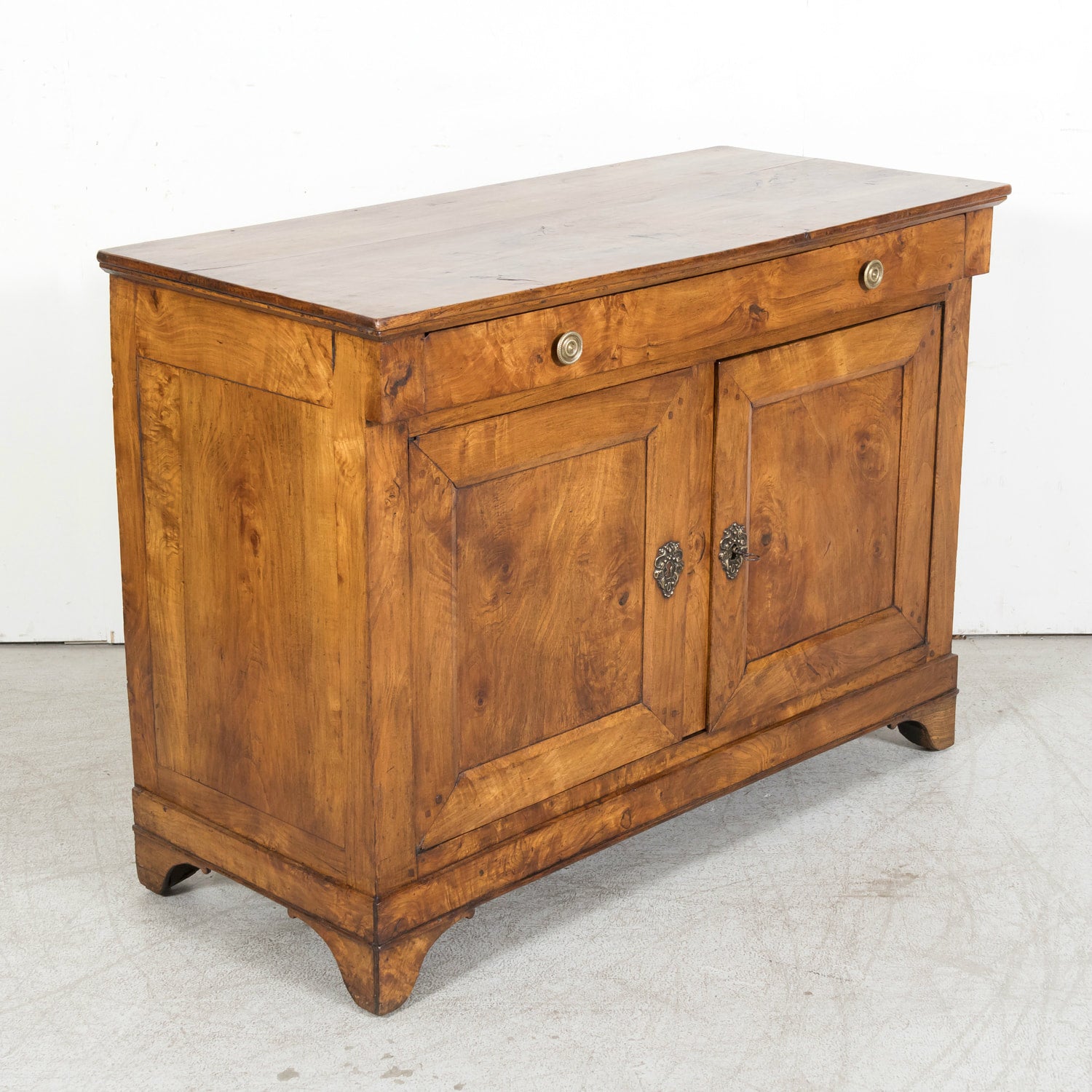 19th Century French Louis Philippe Period Burled Chestnut Buffet